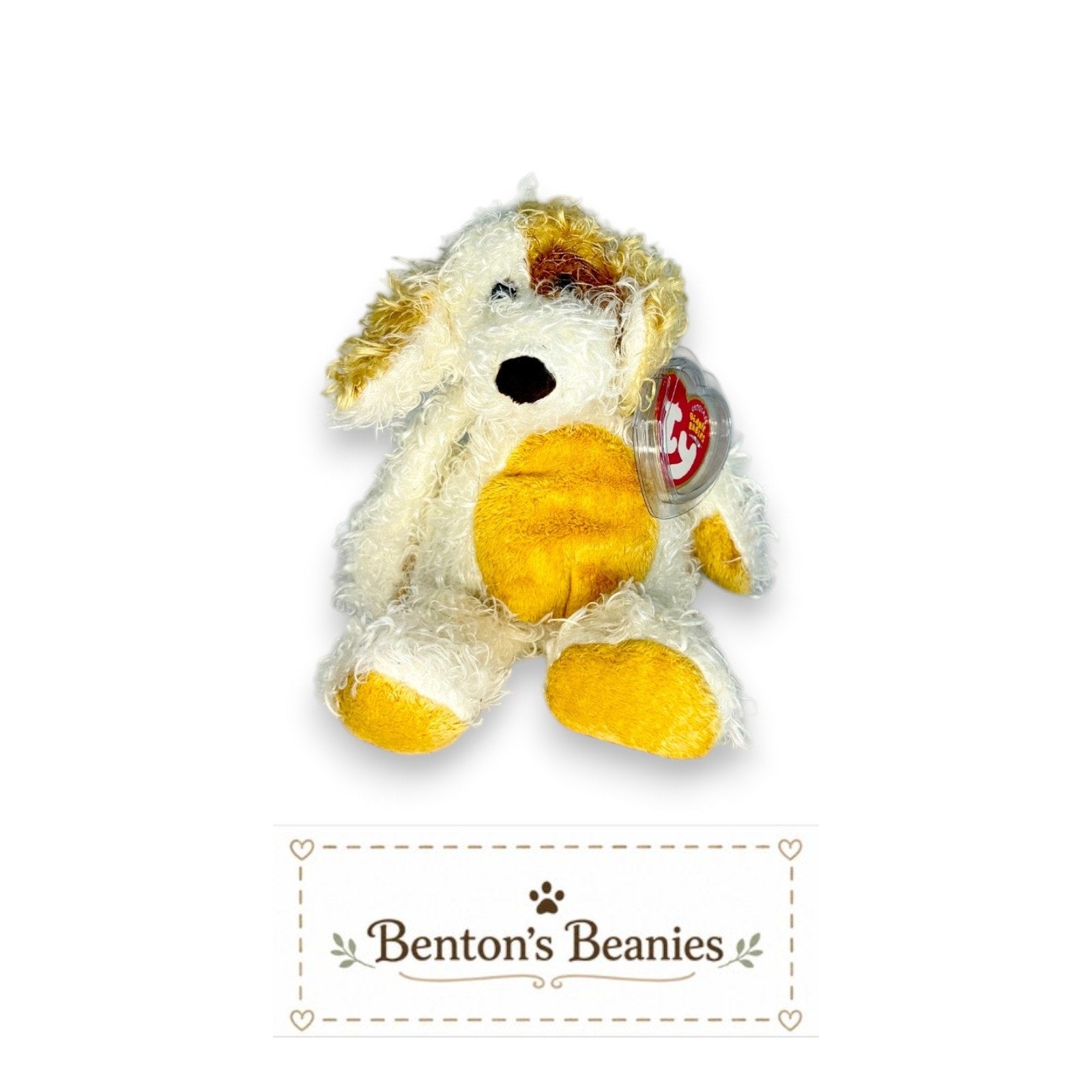 Diggs the Dog TY Beanie Baby | Mint Heart & Tush Tag