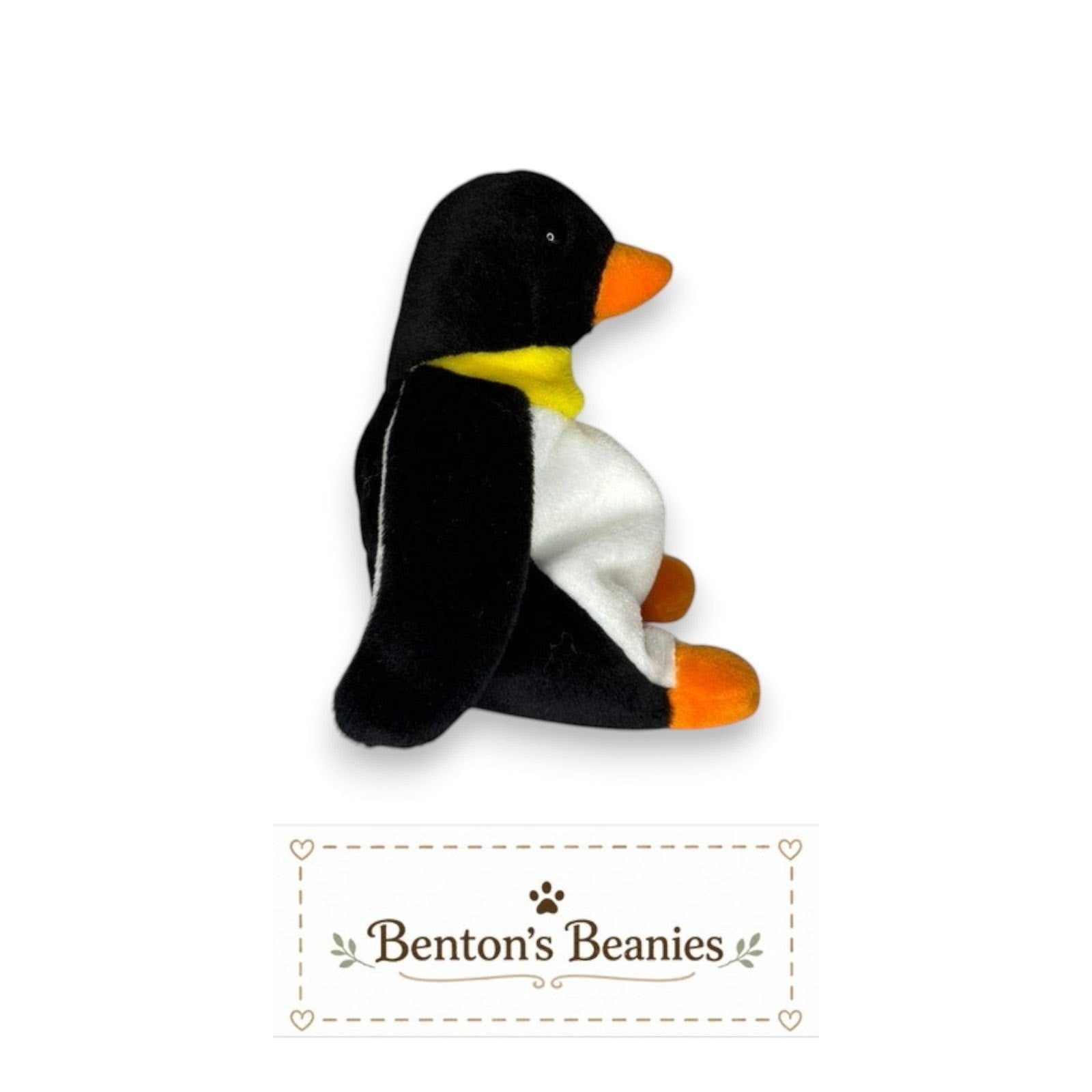 Waddle the Penguin TY Beanie Baby | Mint Heart & Tush Tag