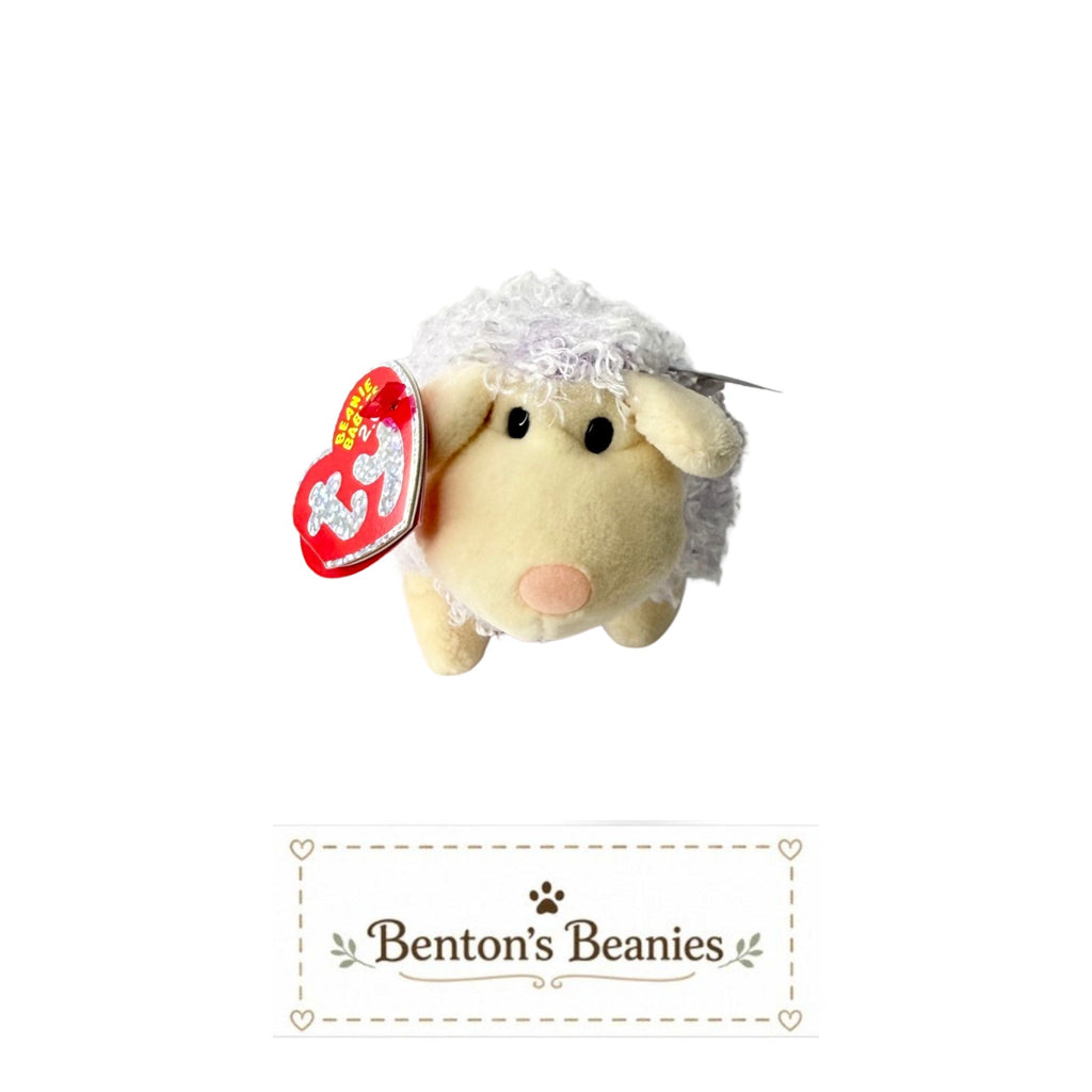 Shearsly the Sheep TY Beanie Baby | Mint Heart Tush Tag
