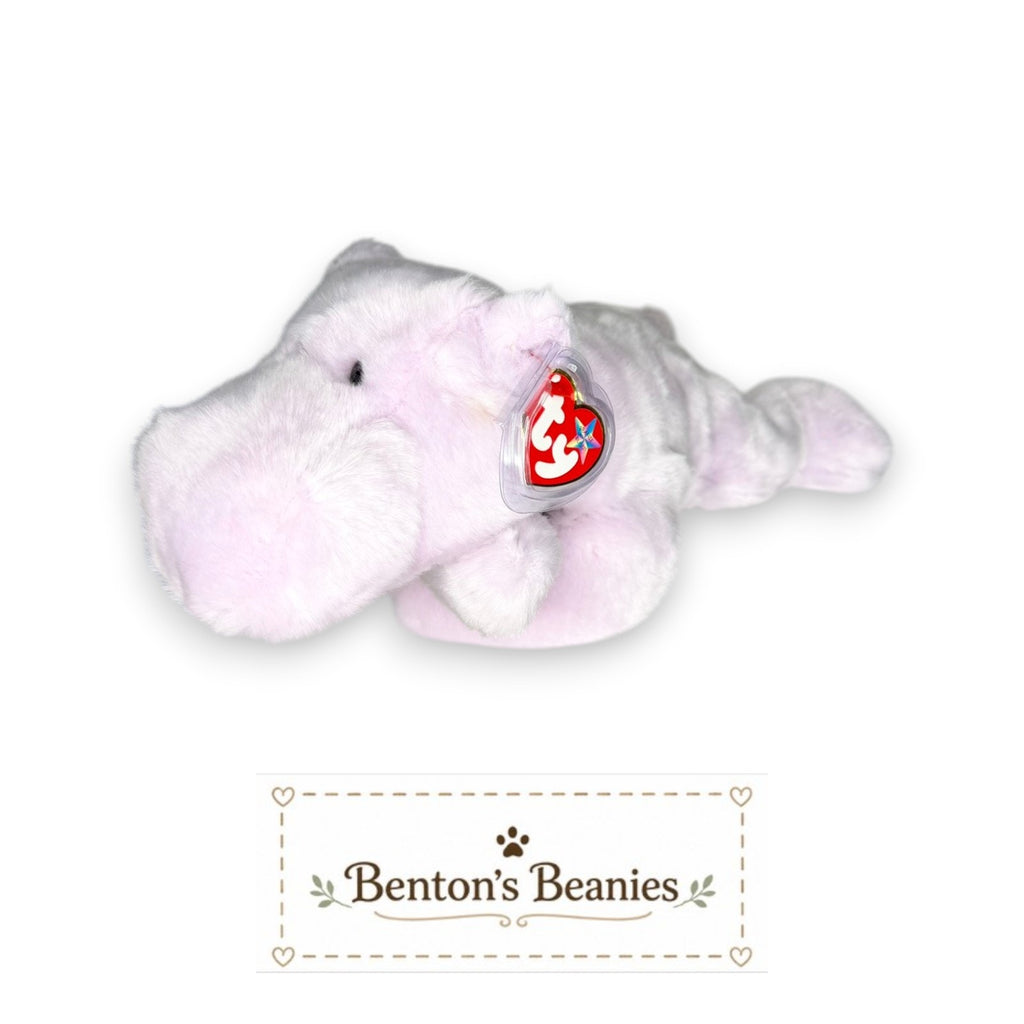 Happy the Hippo TY Beanie Buddies | Mint Heart & Tush Tags
