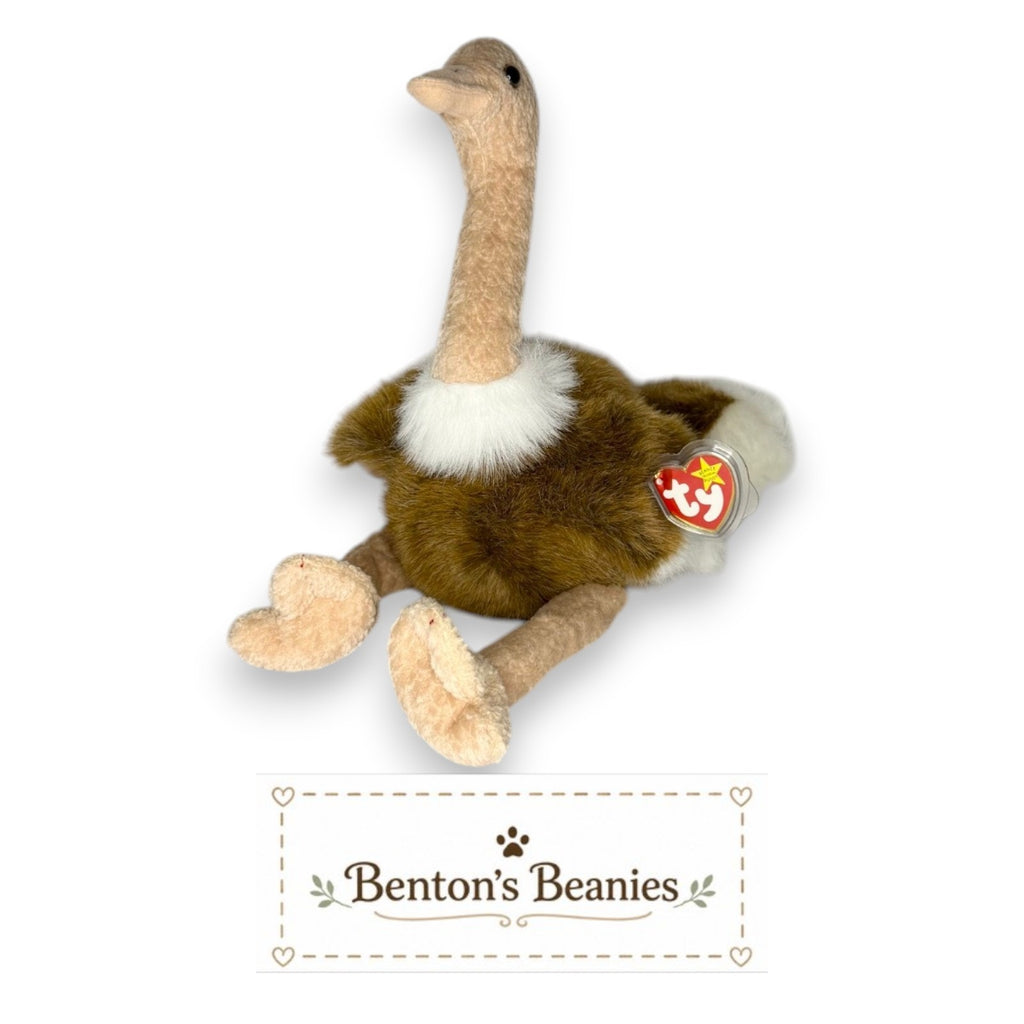 Stretch the Ostrich TY Beanie Buddies | Mint Tags