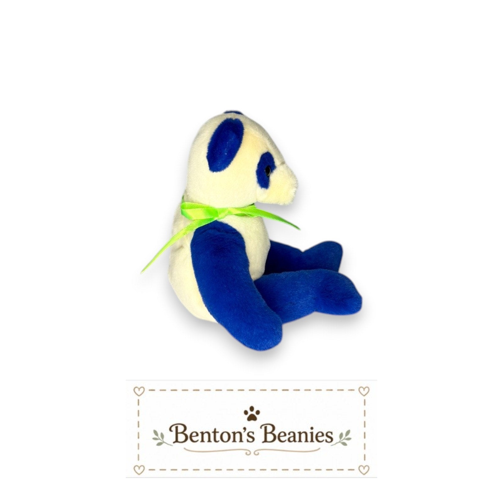 Domino the Panda TY Beanie Baby | Mint Heart & Tush Tag