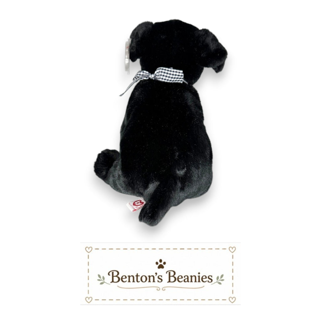 Luke the Black Lab TY Beanie Buddies | Mint Heart/Tush Tags