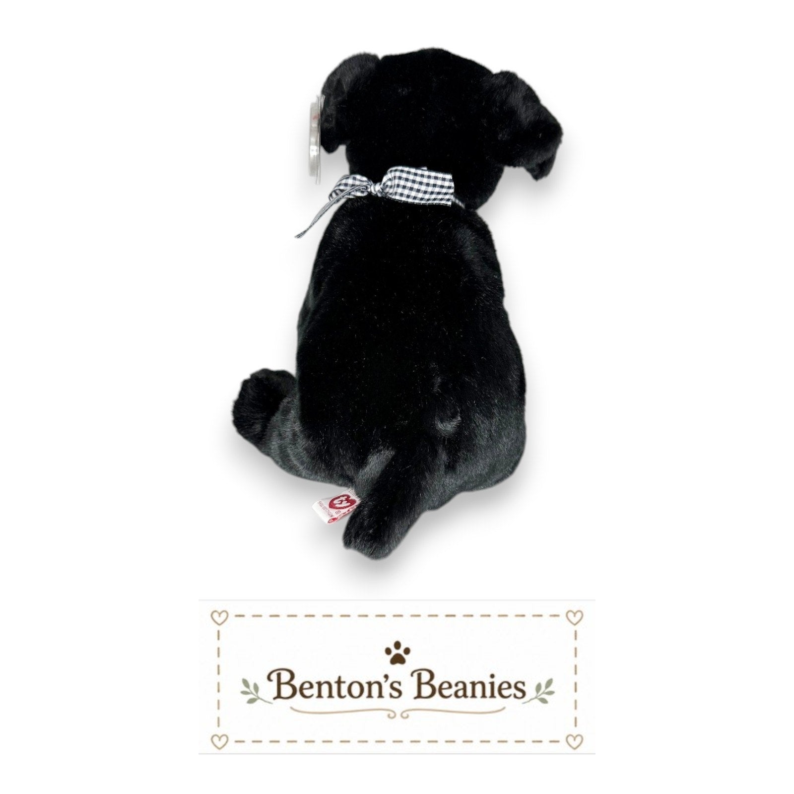 Luke the Black Lab TY Beanie Buddies | Mint Heart/Tush Tags