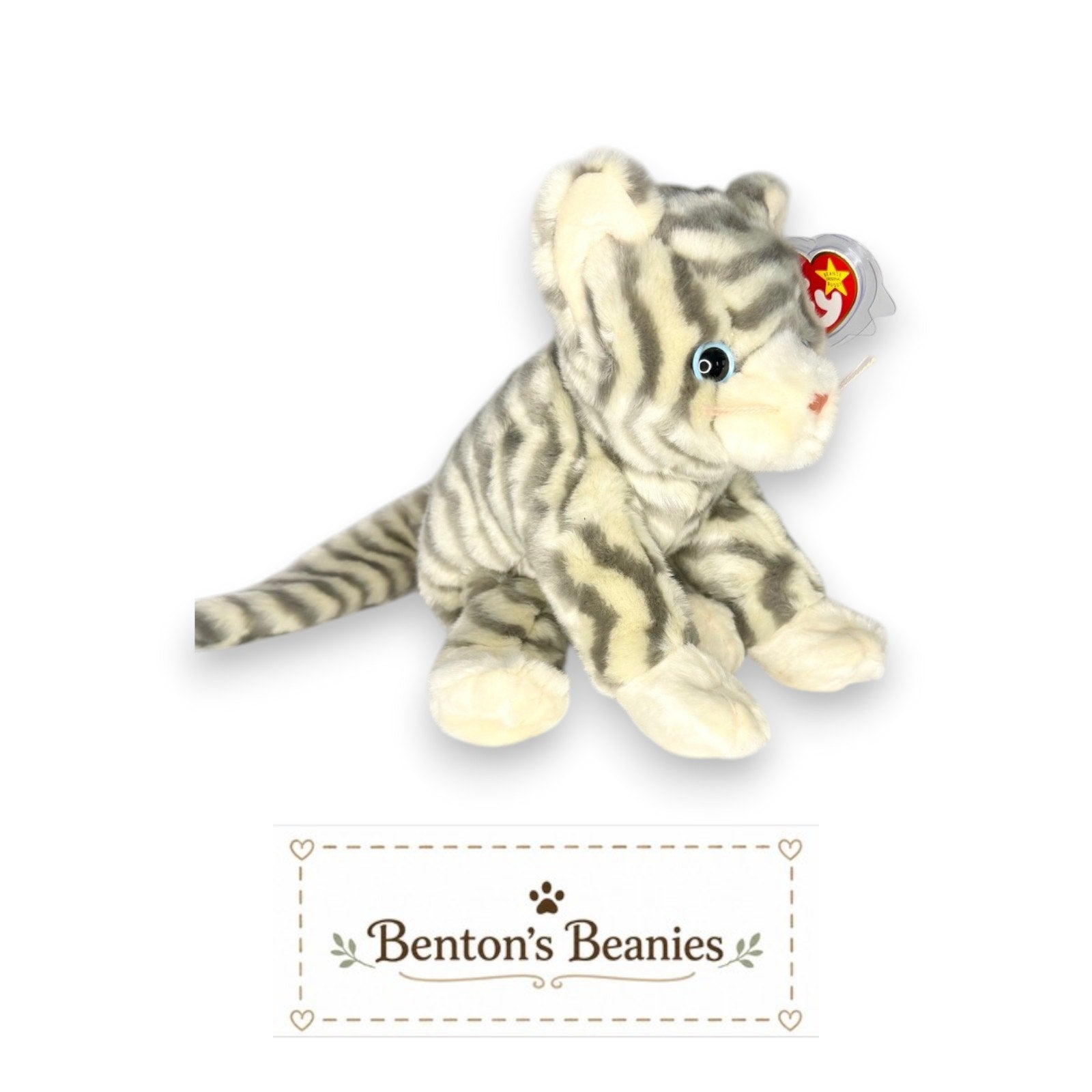 Silver the Cat TY Beanie Buddies | Mint Tags