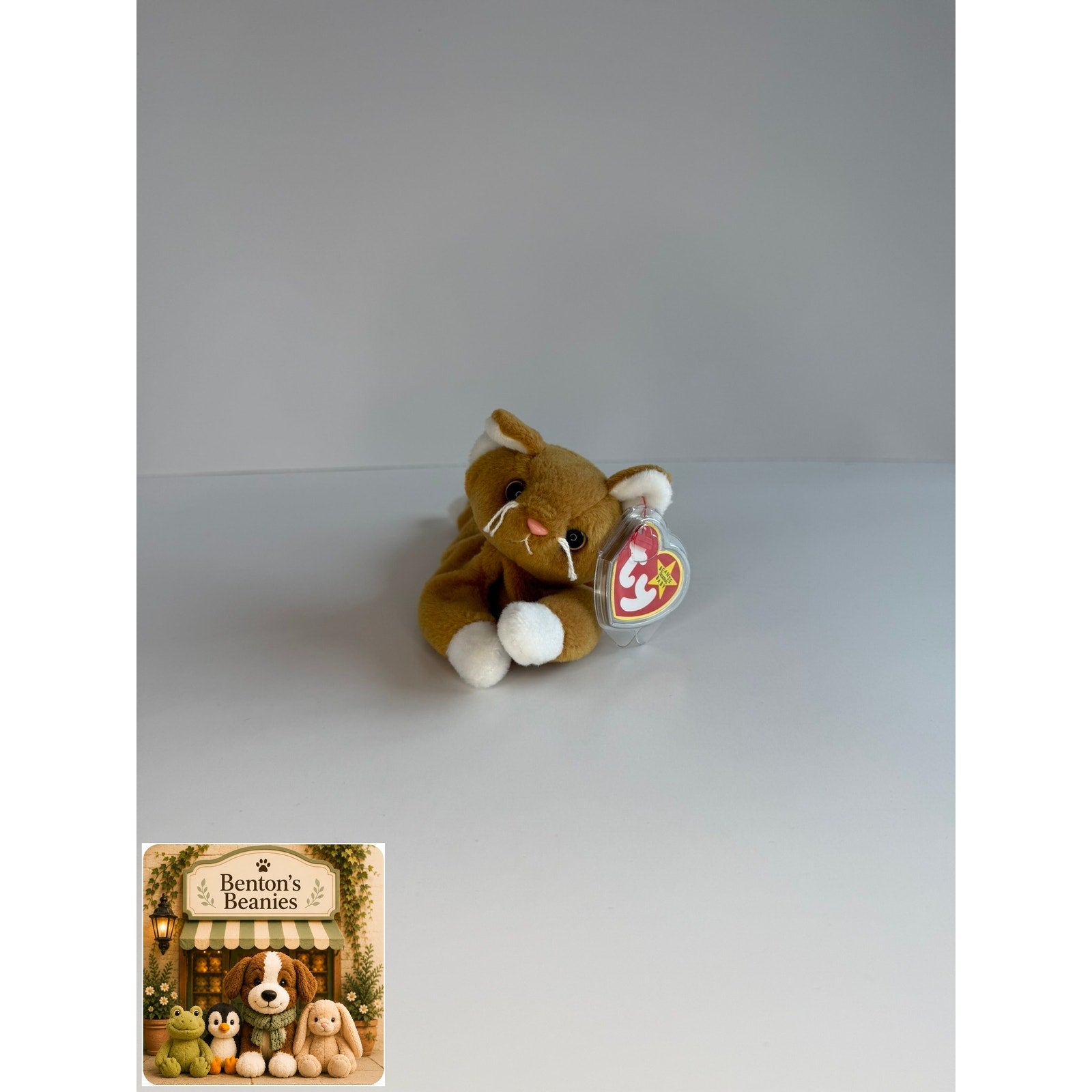 Nip the Cat TY Beanie Baby | Mint Heart & Tush Tags
