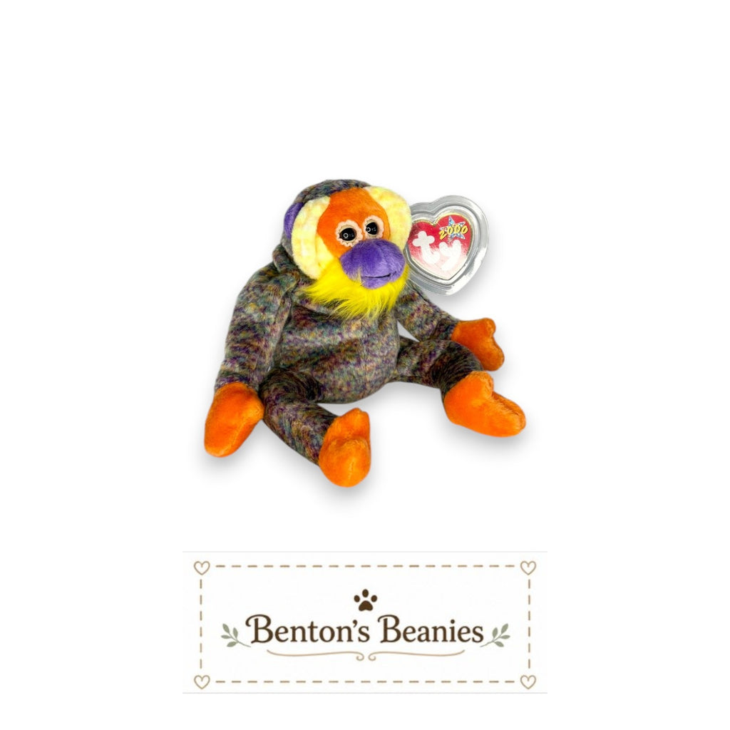 Bananas the Orangutan TY Beanie Baby | Mint Heart & Tush Tag