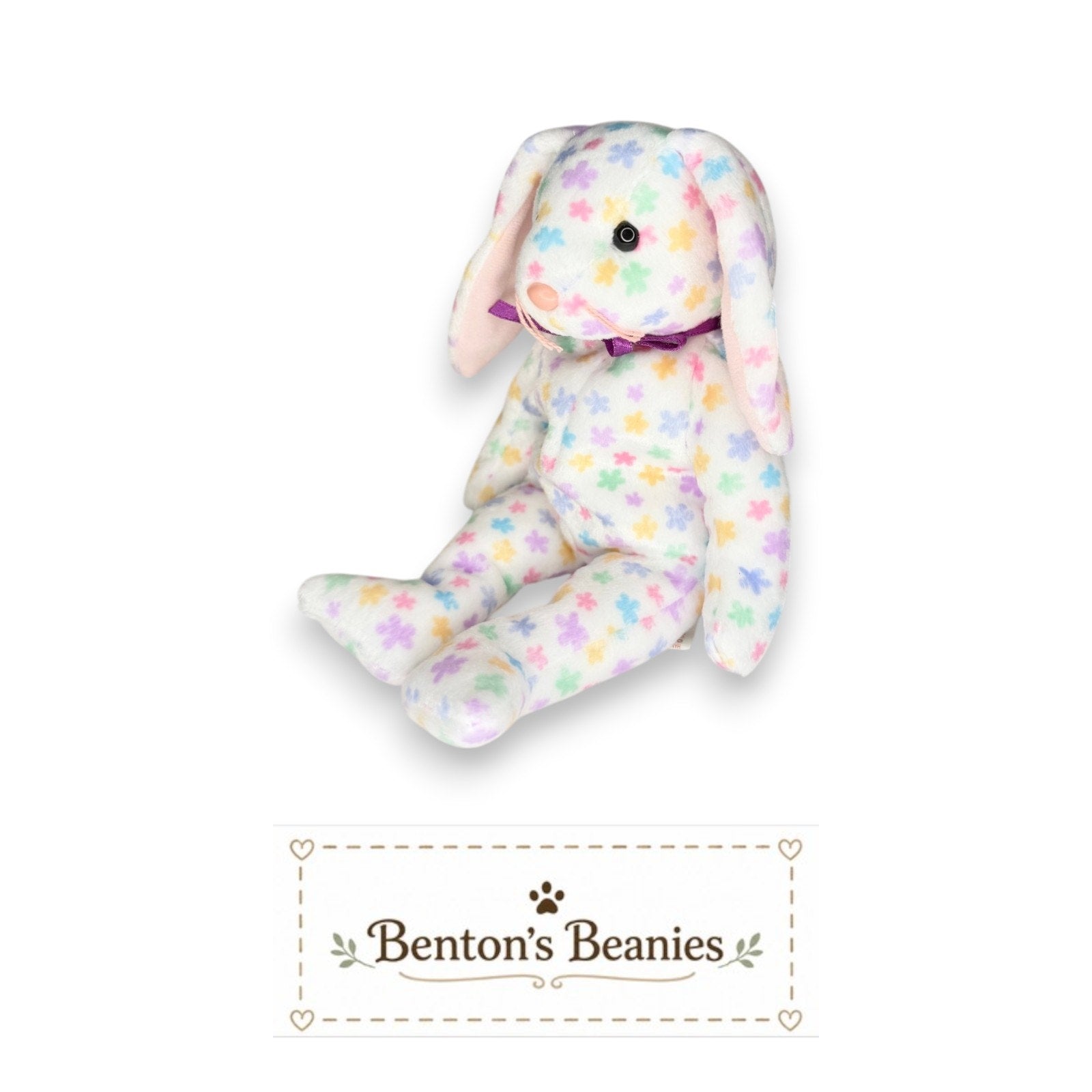 Springfield the Bunny TY Beanie Baby | Mint Heart/Tush Tag