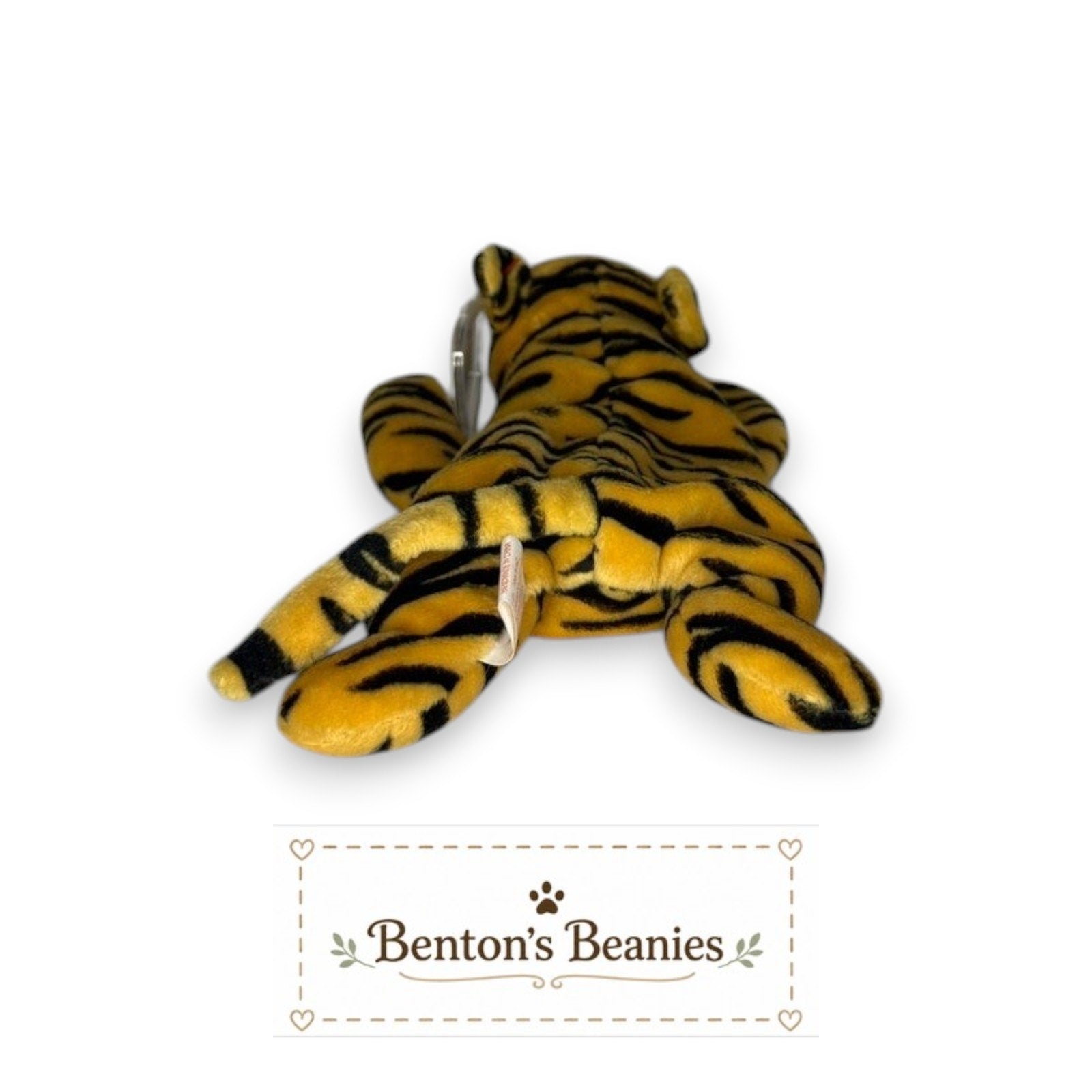 Stripes the Tiger TY Beanie Baby | Mint Heart & Tush Tag