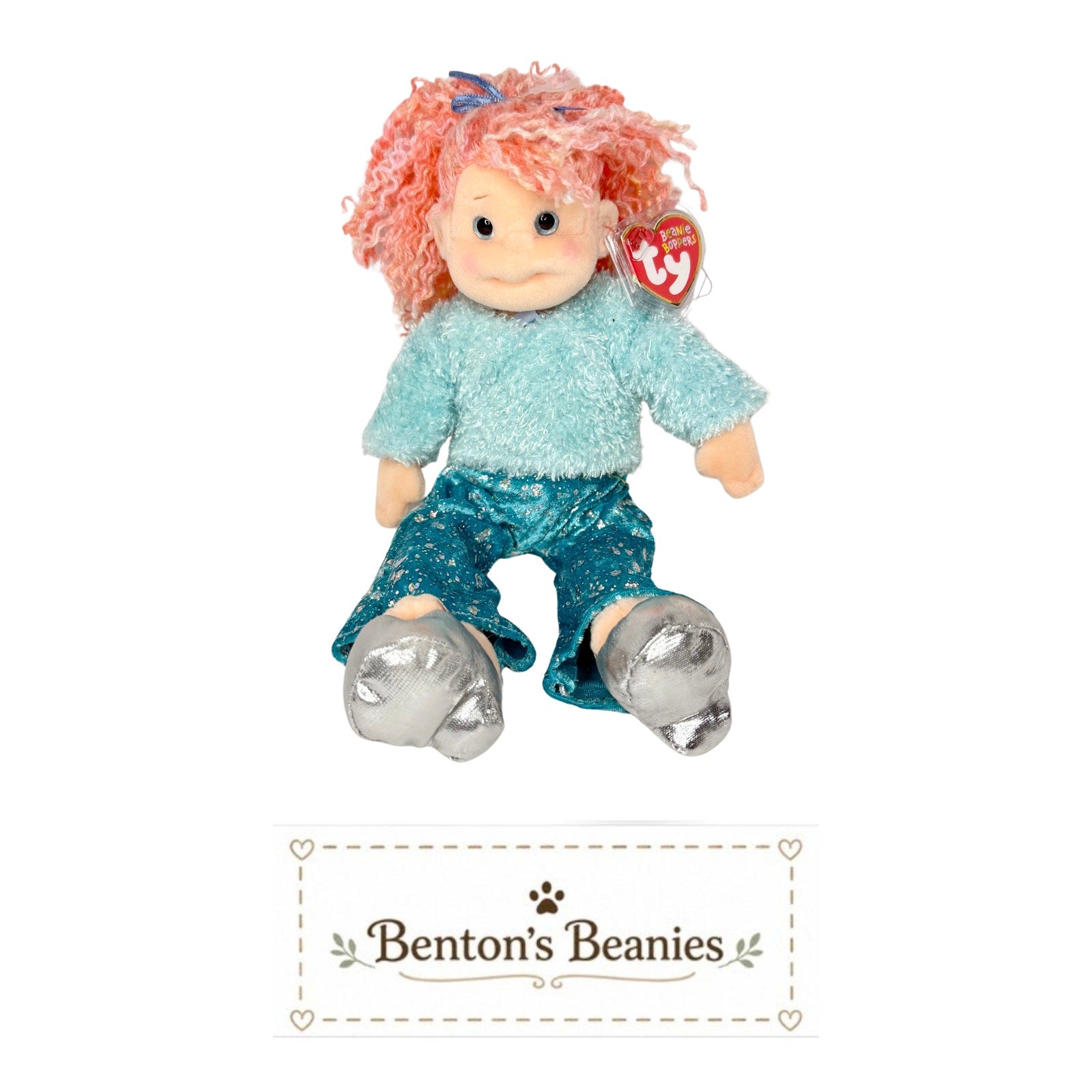 Precious Pammy TY Beanie Boppers | Mint Heart & Tush Tag