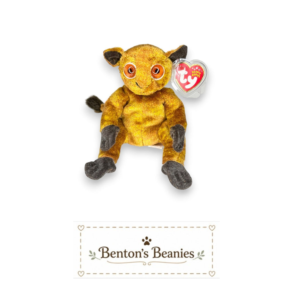 Gizmo the Lemur TY Beanie Baby | Mint Heart & Tush Tag
