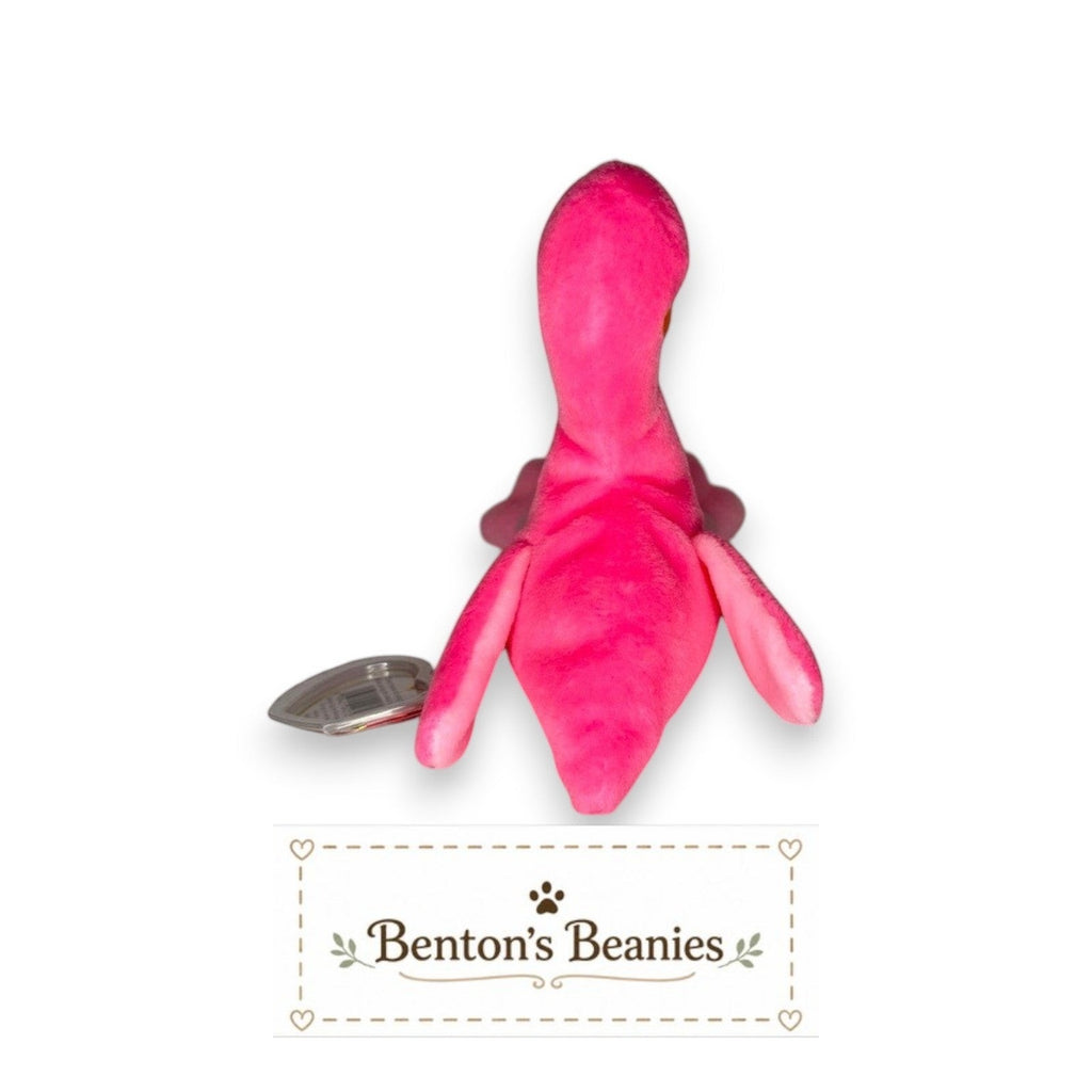 Pinky the Flamingo TY Beanie Baby | Mint Heart & Tush Tags