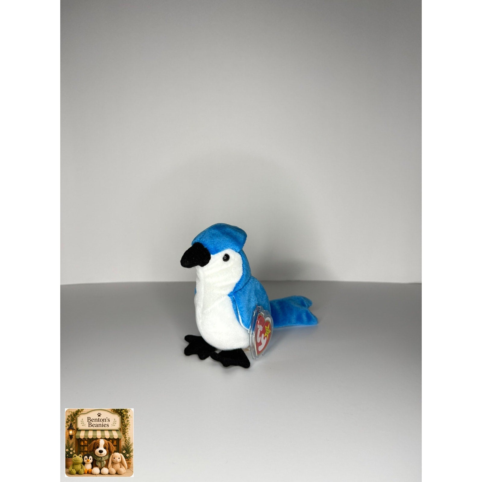 Rocket the Bluejay TY Beanie Baby | Mint Heart & Tush Tag