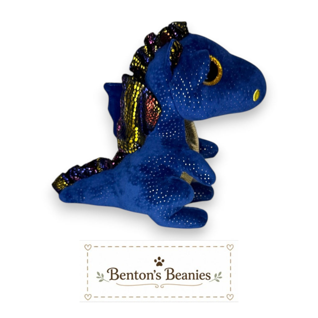 Saffire the Dragon TY Beanie Boo | Mint Heart Tags