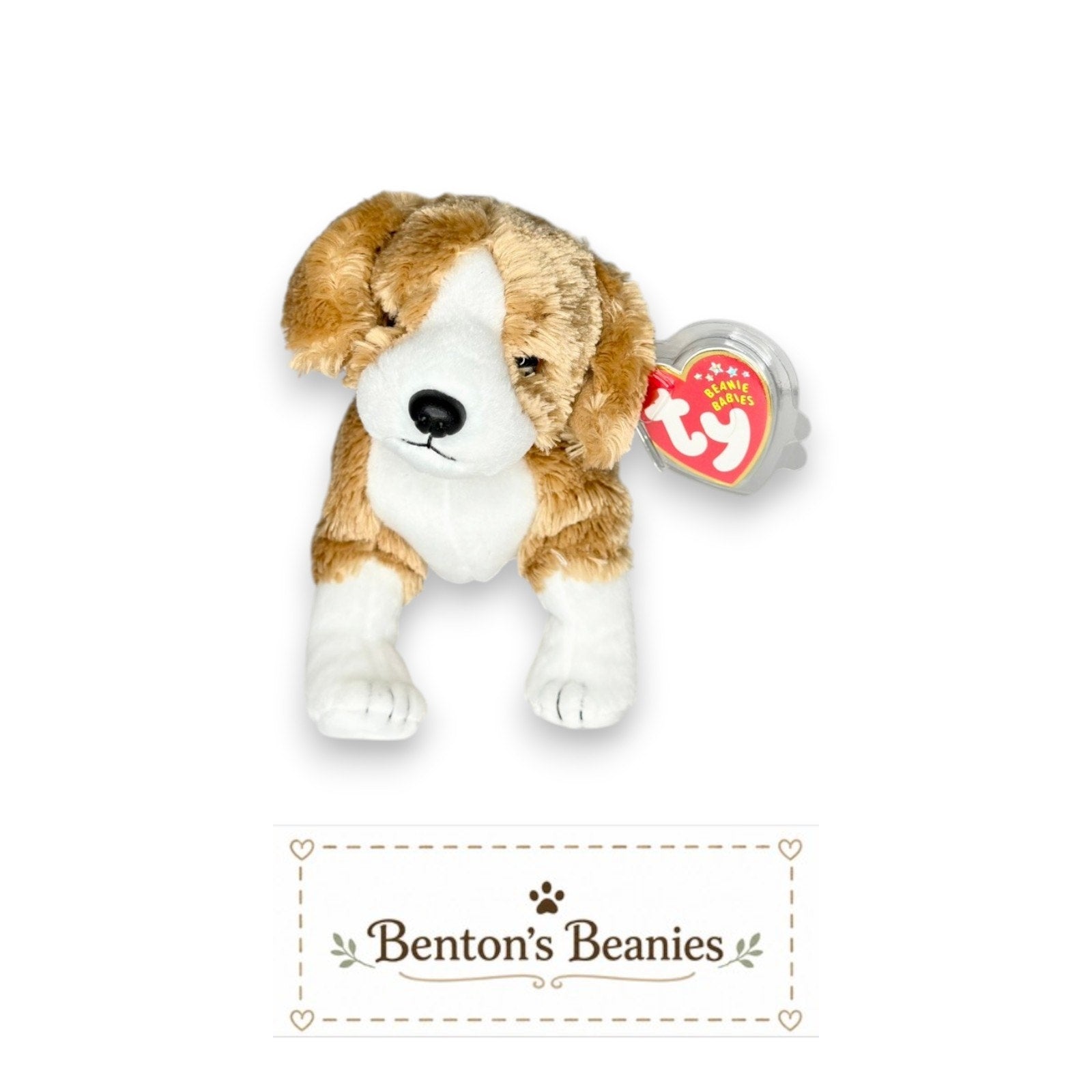 Side-Kick the Dog TY Beanie Baby | Mint Heart & Tush Tag