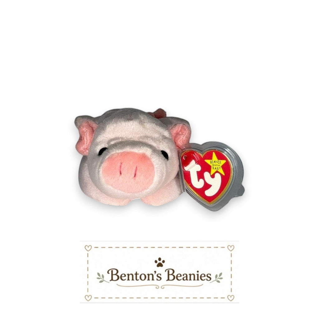 Squealer the Pig TY Beanie Baby | Mint Heart & Tush Tag