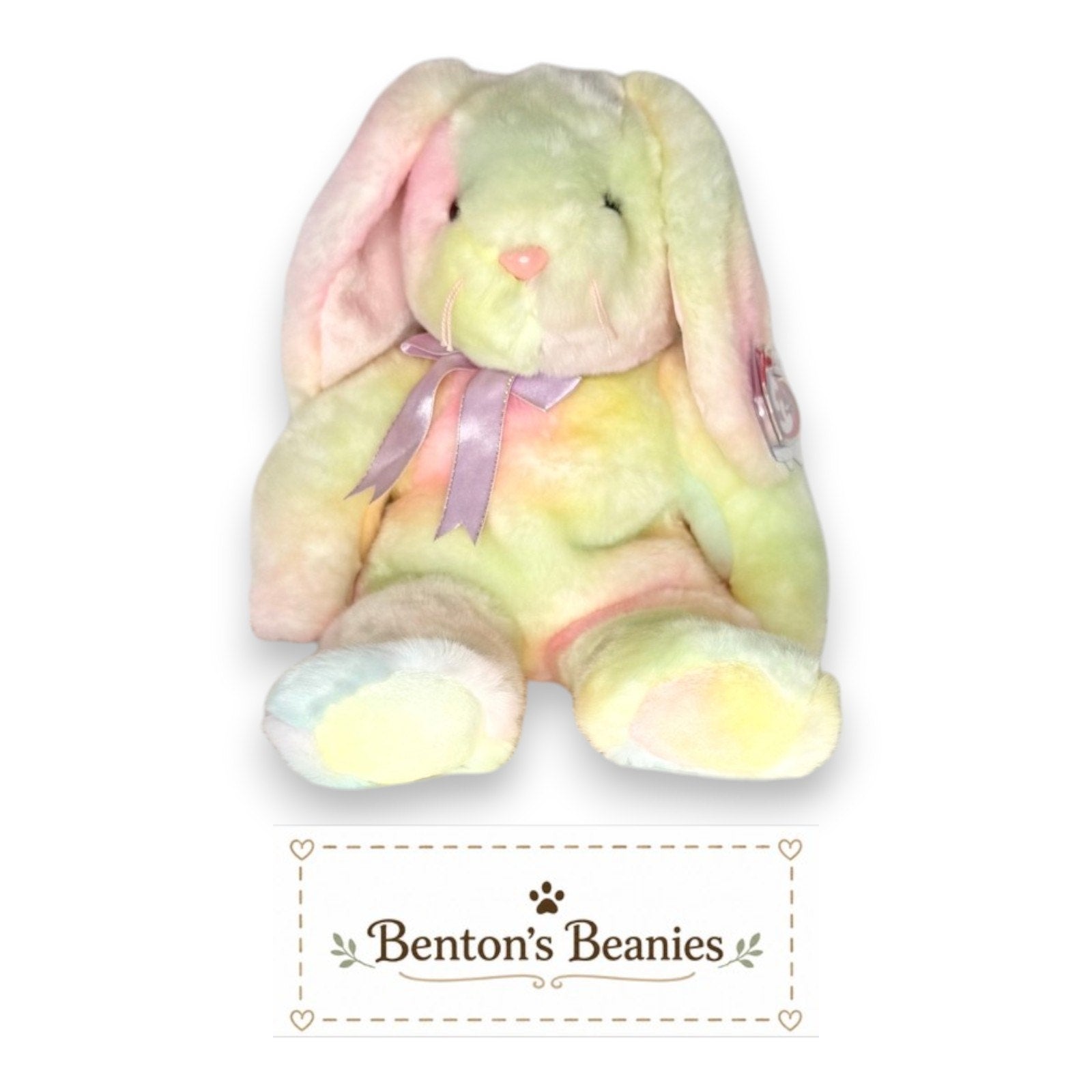 Hippie the Bunny TY Beanie Buddies | Mint Heart & Tush Tags