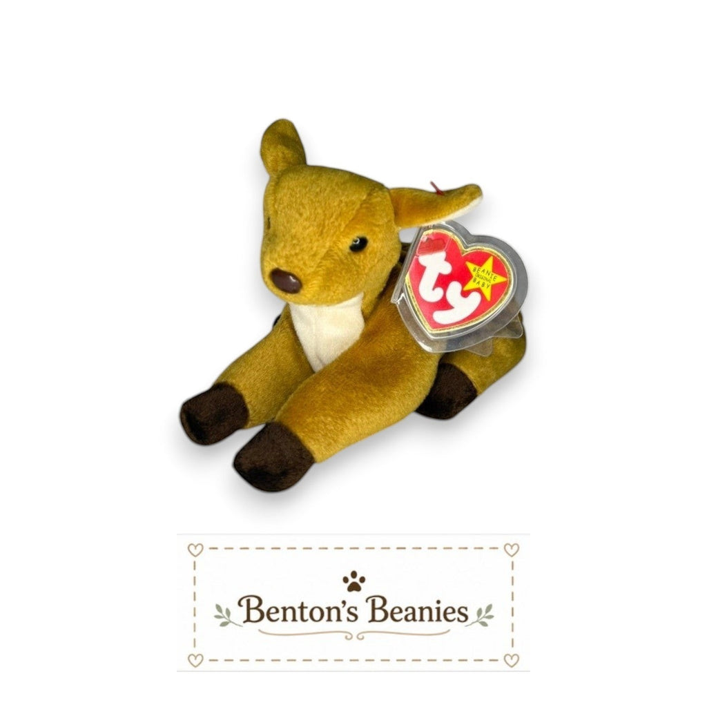 Whisper the Deer TY Beanie Baby | Mint Heart/Tush Tag