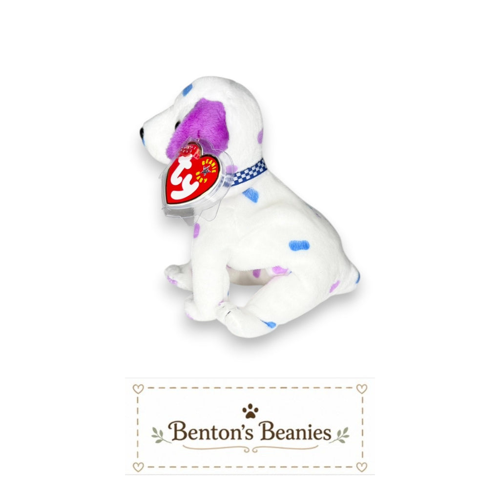 Dizzy the Pastel Dog TY Beanie Baby | Mint Heart & Tush Tag