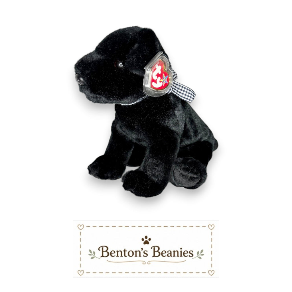 Luke the Black Lab TY Beanie Buddies | Mint Heart/Tush Tags