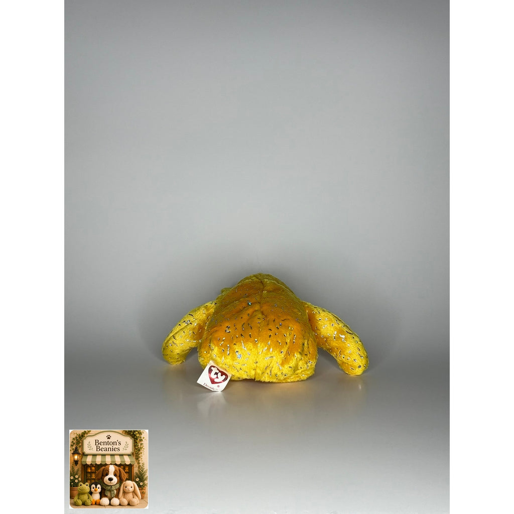 Decade the Bear Yellow TY Beanie Baby | Mint Heart/Tush Tag