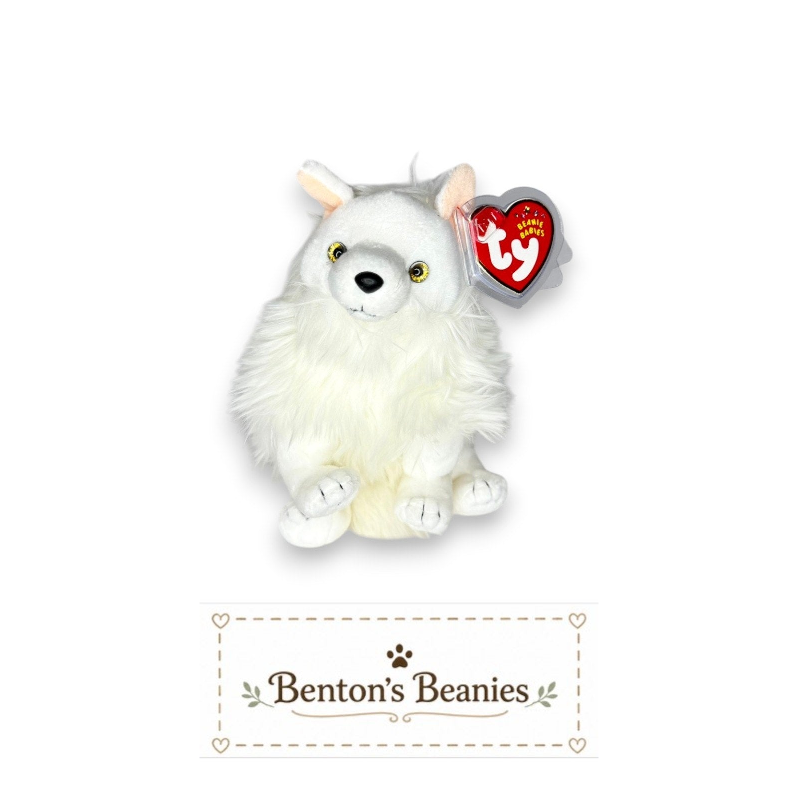 Snocap the Artic Fox Beanie Baby | Mint Heart & Tush Tag