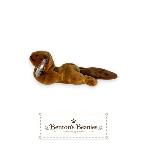 Bucky the Beaver TY Beanie Baby | Mint Heart & Tush Tag