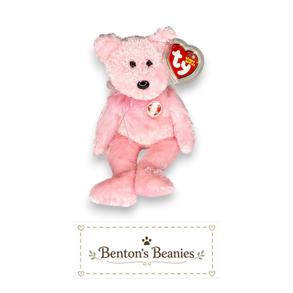 Mom-e 2003 the Bear TY Beanie Baby | Mint Heart & Tush Tag