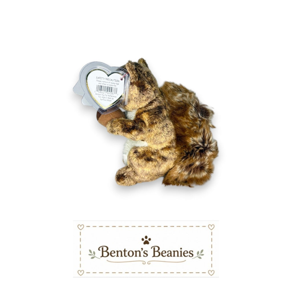 Nutty the Squirrel TY Beanie Baby | Mint Heart & Tush Tag