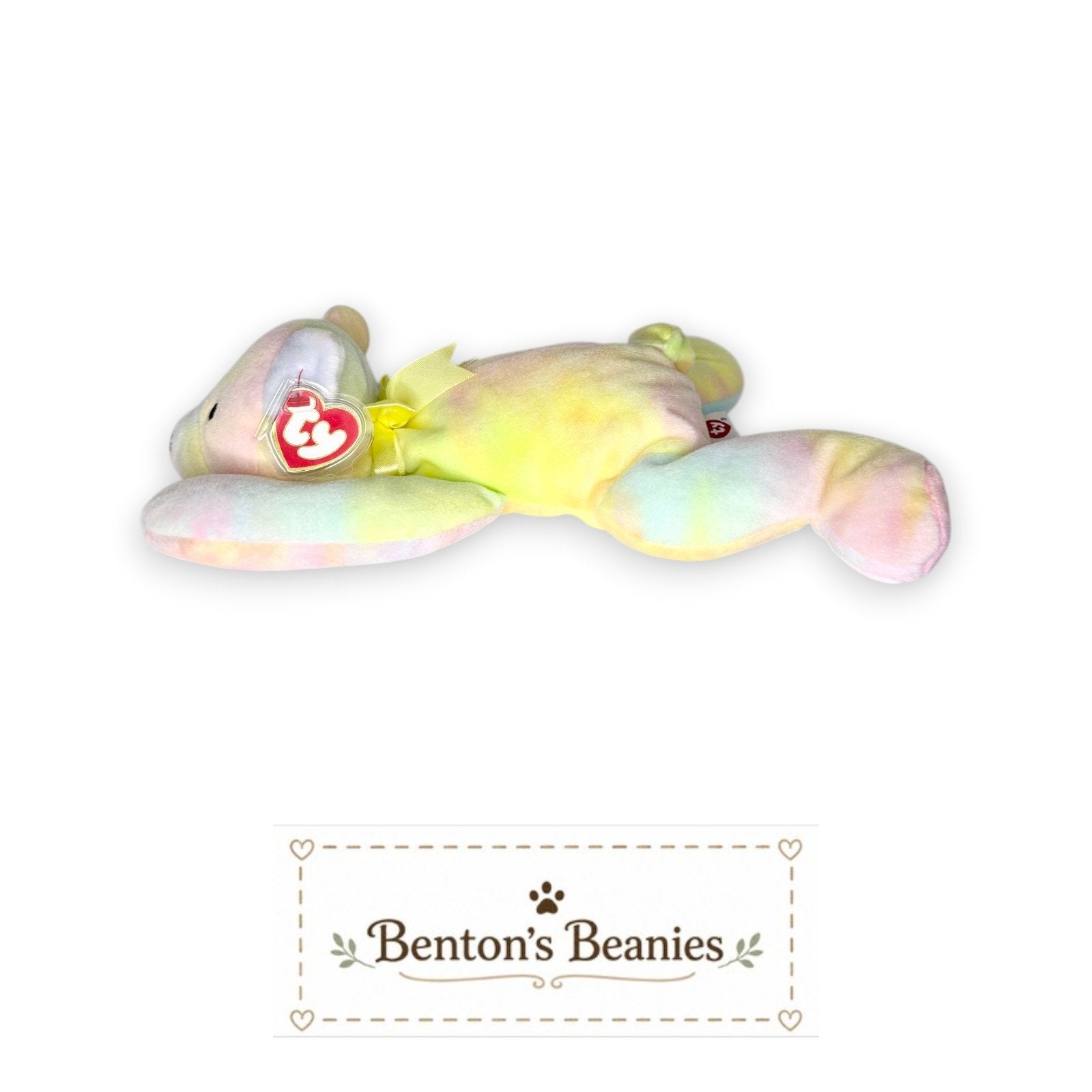 Sherbet the Rainbow Bear TY Pillow Pal | Mint Tags