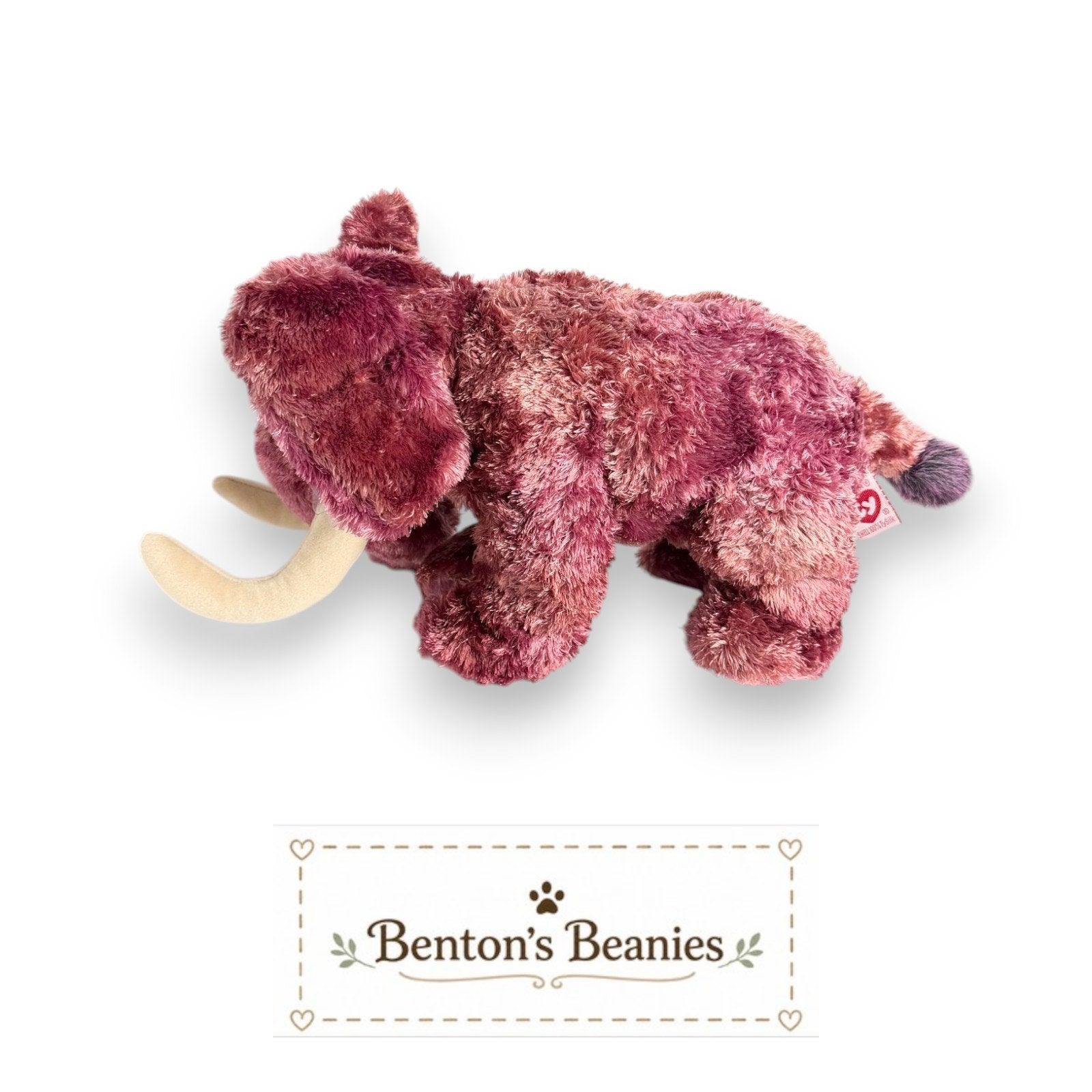 Colosso the Mammoth Beanie Buddies | Mint Heart & Tush Tags