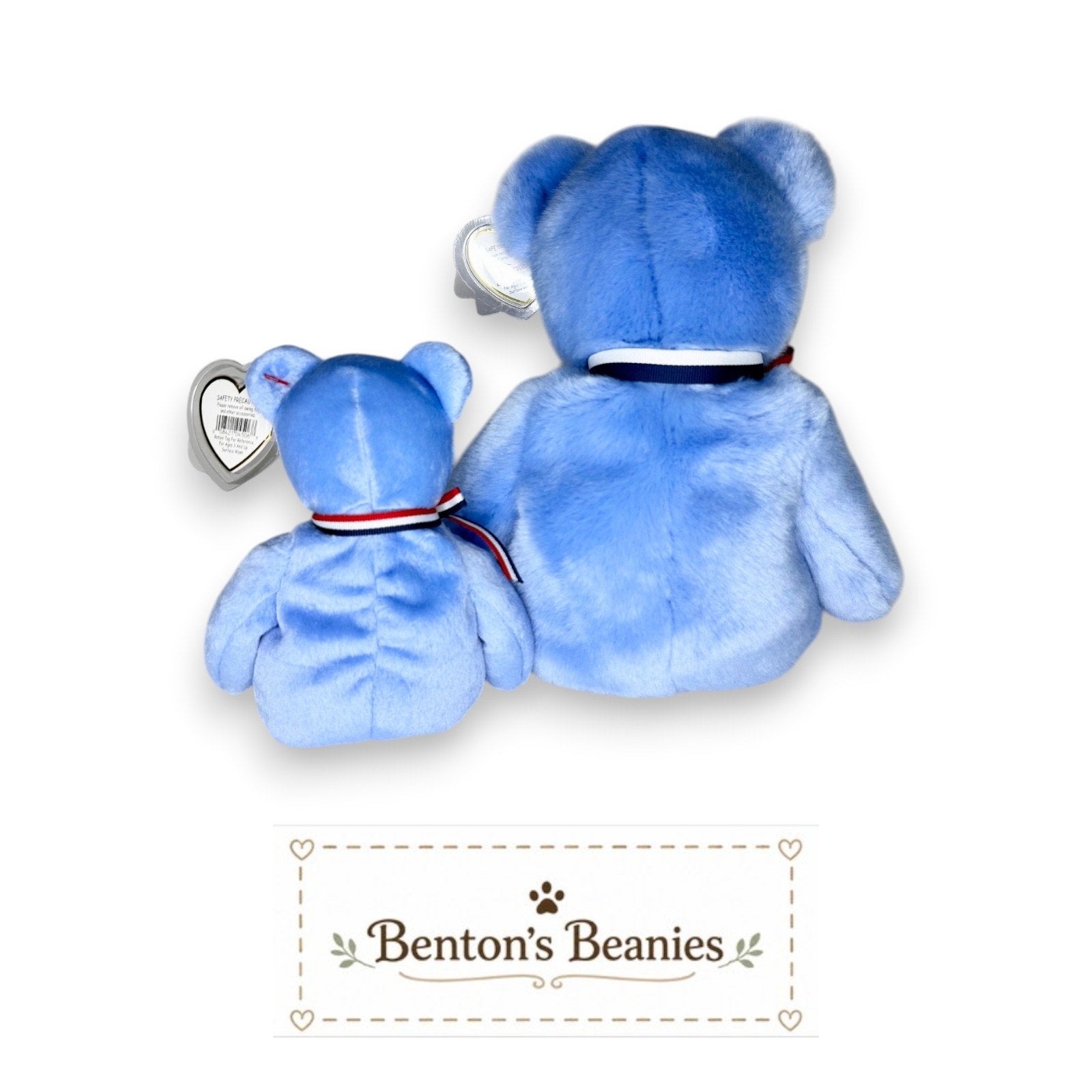 America the Bear TY Beanie Buddies & Baby | Mint Tags