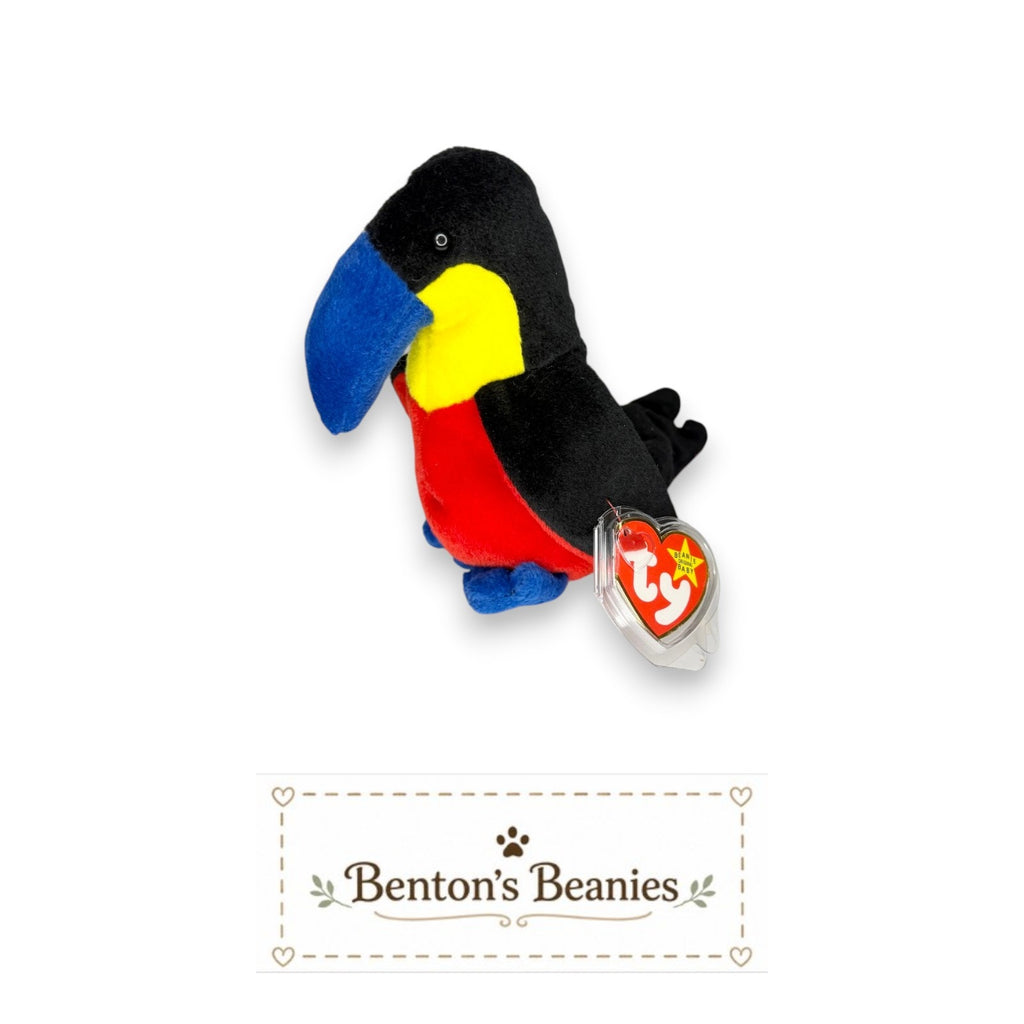 Kiwi the Toucan TY Beanie Baby | Mint Heart & Tush Tag