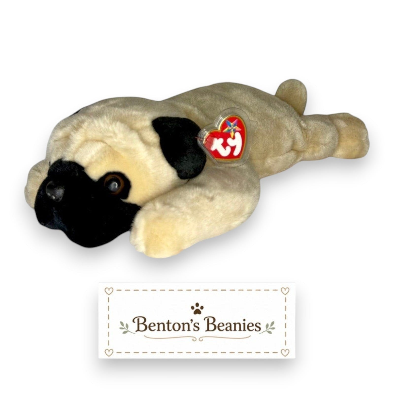 Pugsly the Pug TY Beanie Buddies | Mint Tags