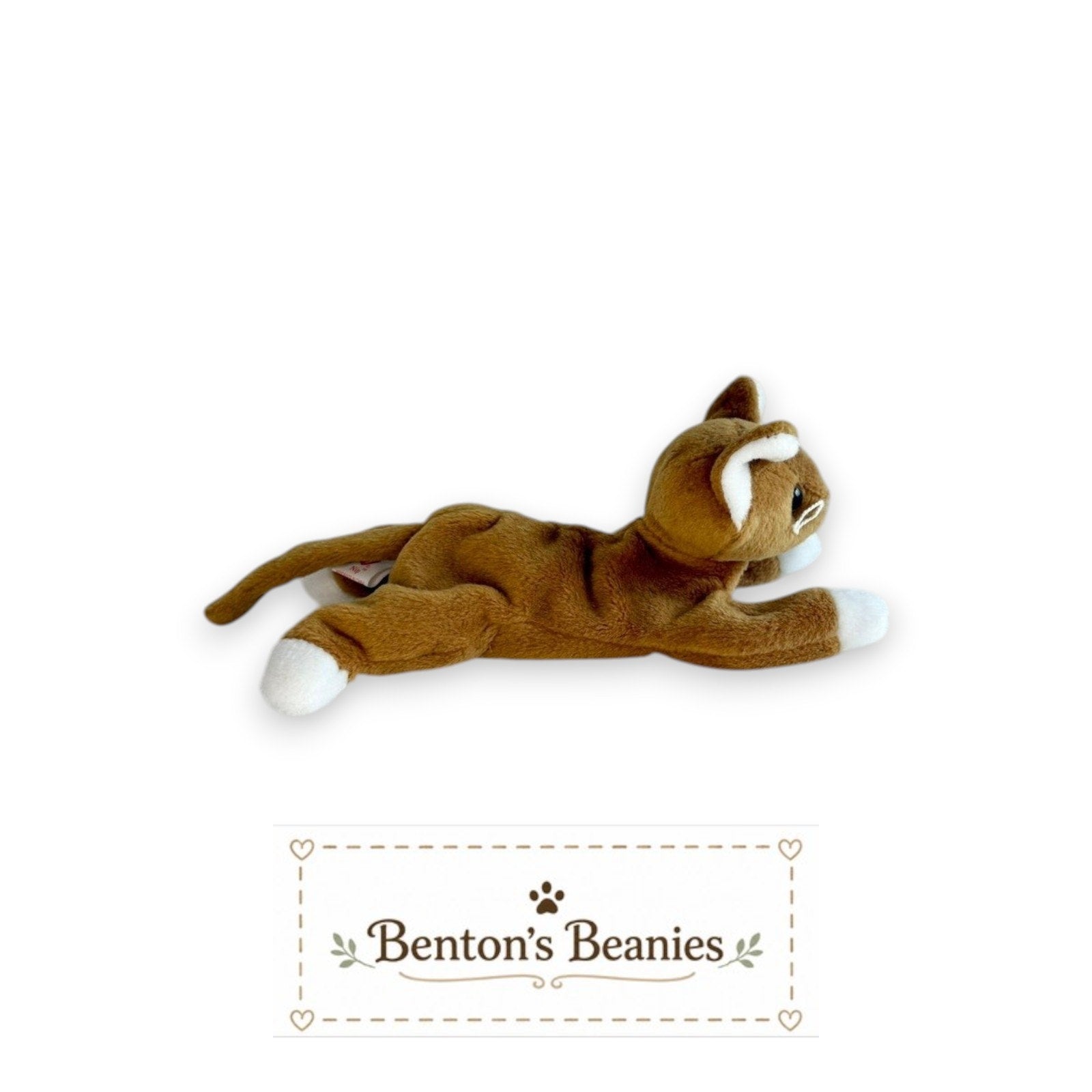Nip the Cat TY Beanie Baby | Mint Heart & Tush Tags