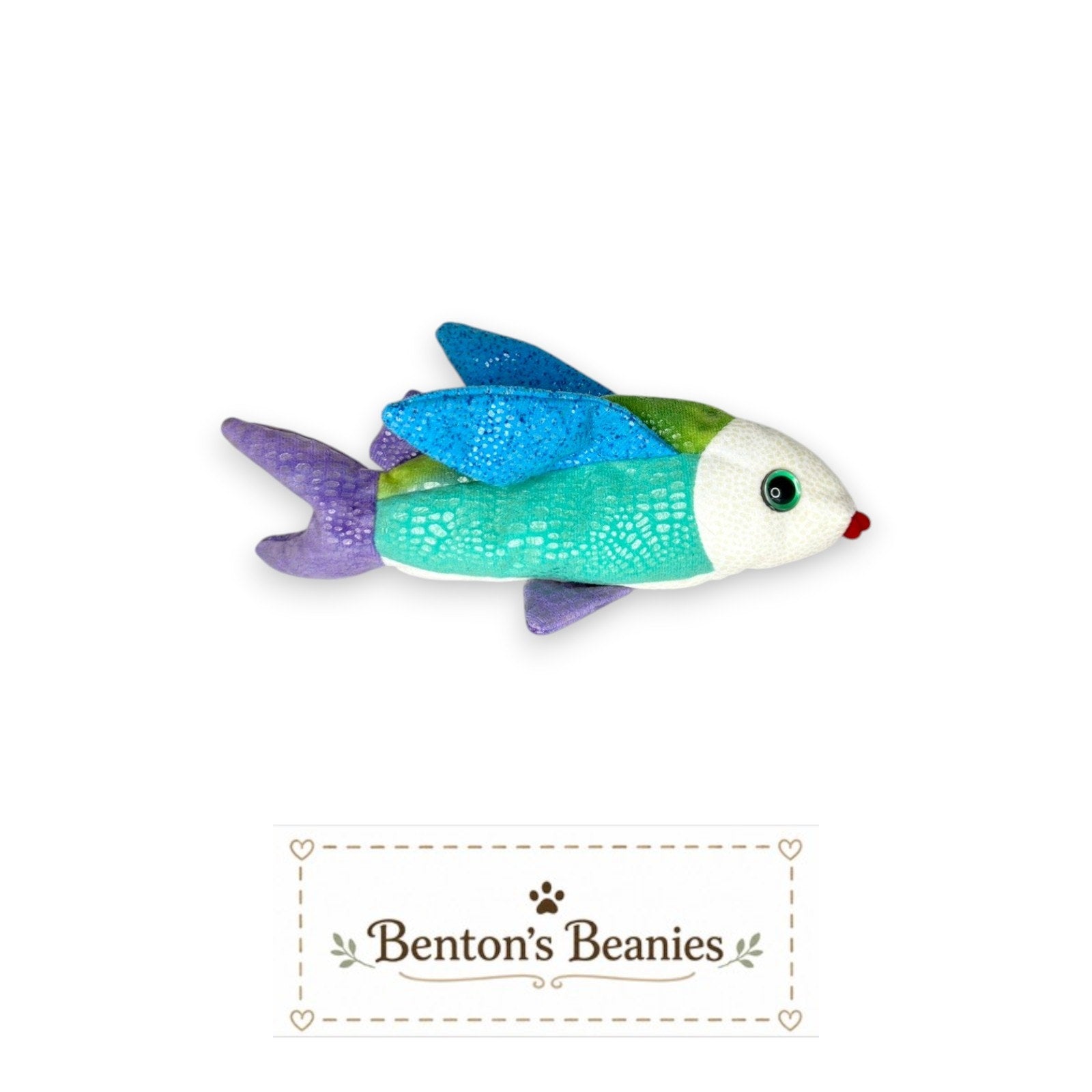Propeller the Fish TY Beanie Baby | Mint Heart & Tush Tag