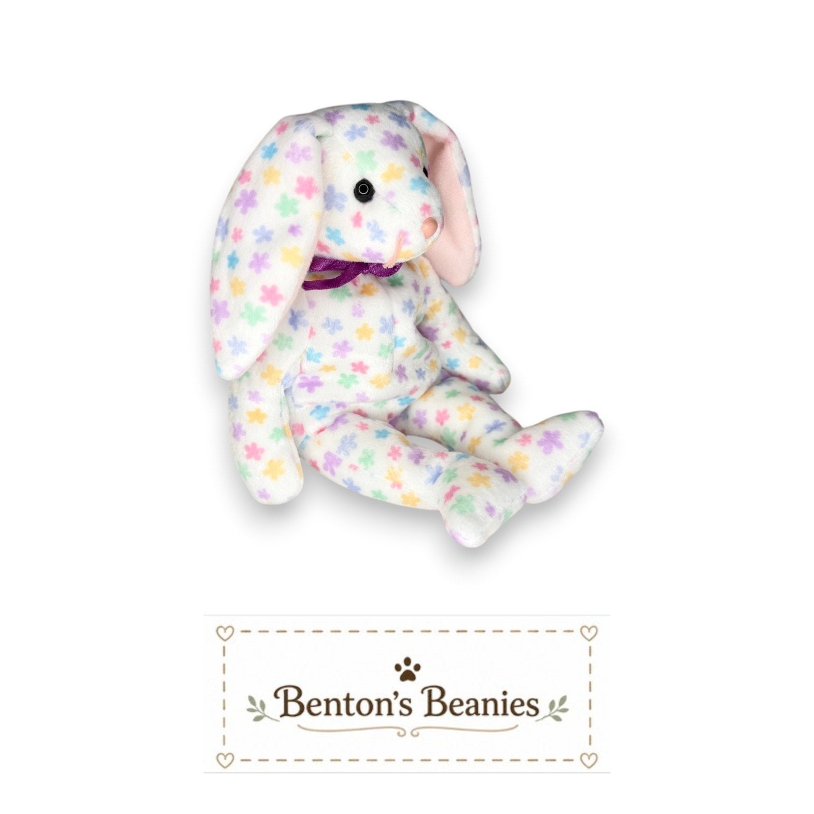 Springfield the Bunny TY Beanie Baby | Mint Heart/Tush Tag