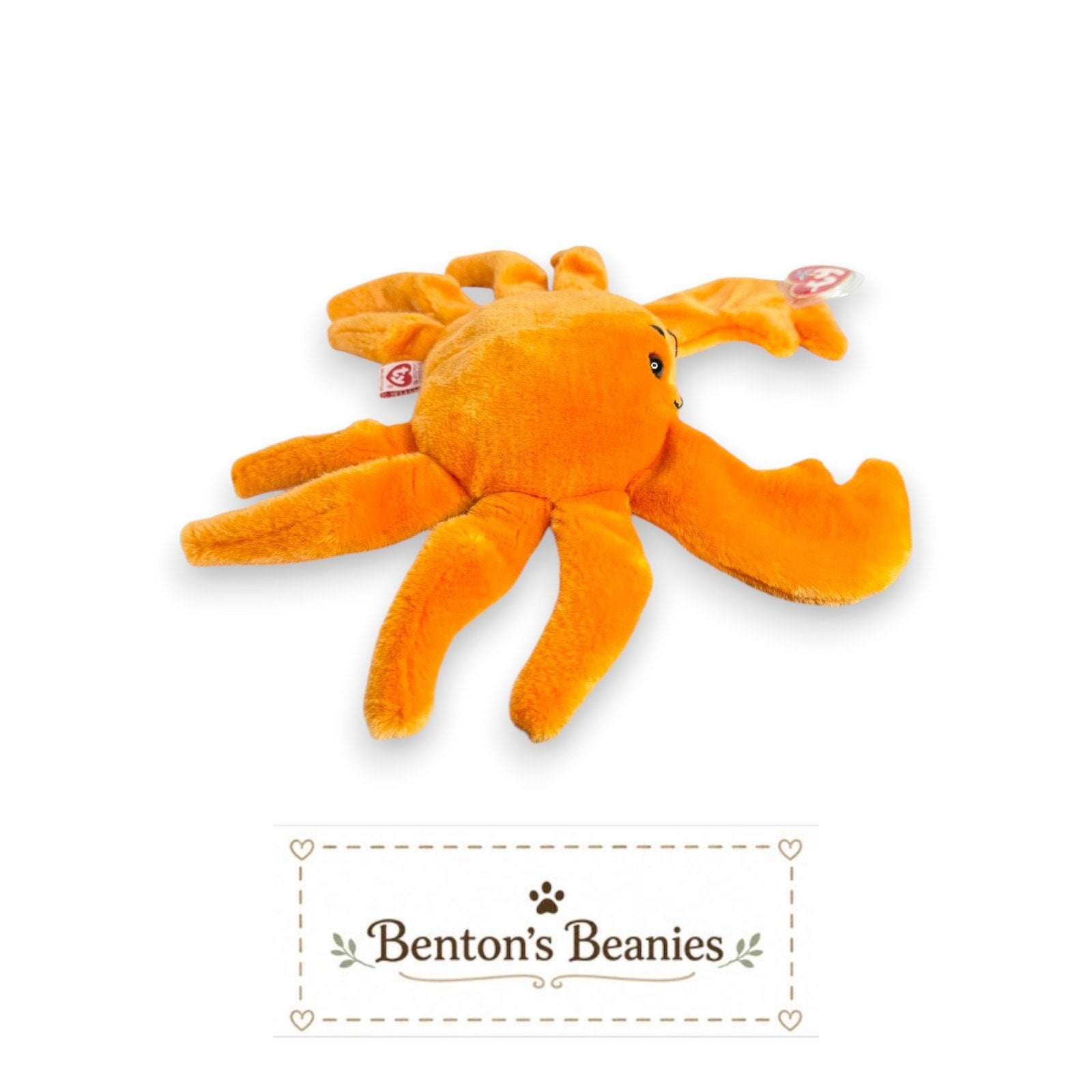 Digger the Crab TY Beanie Buddies | Mint Heart & Tush Tags