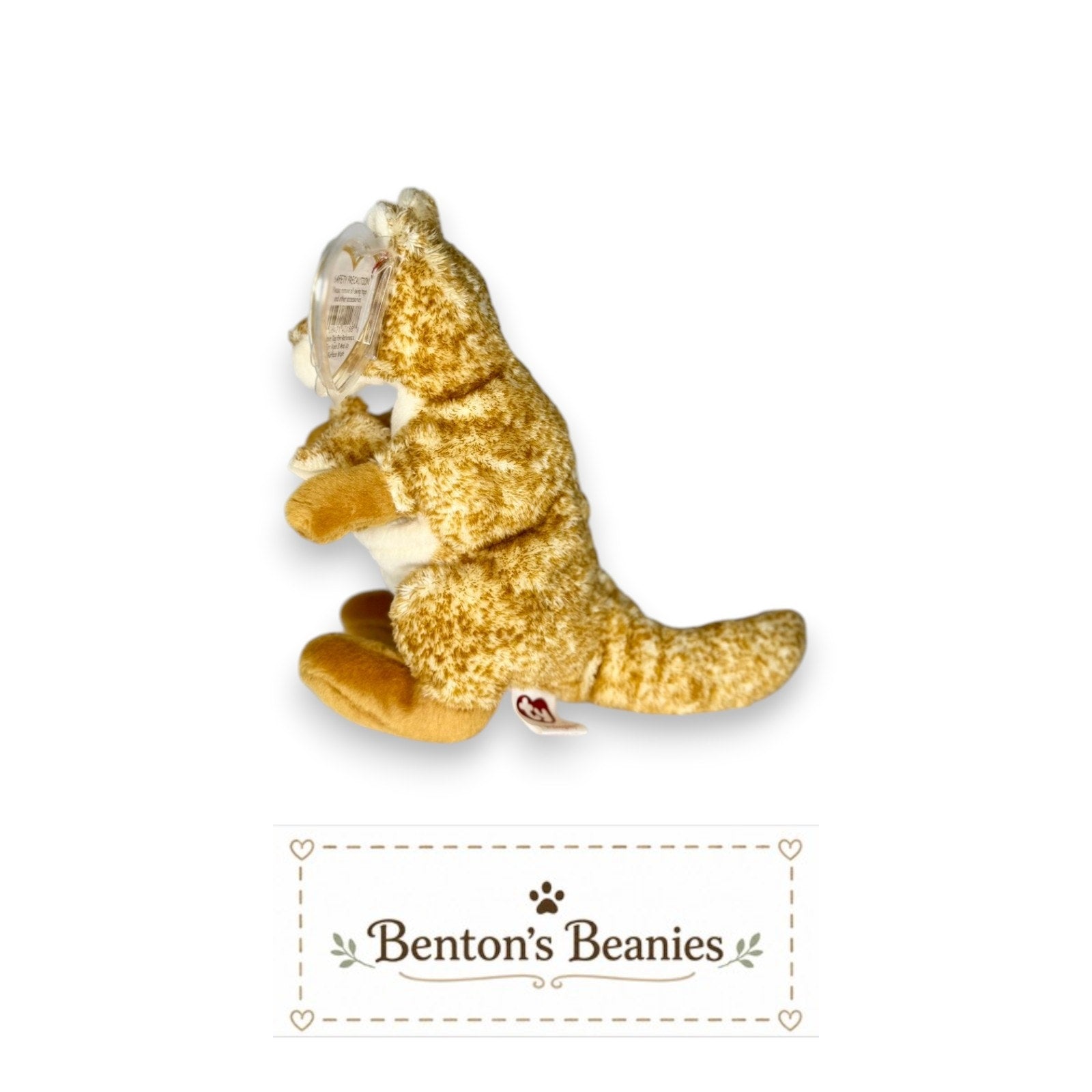 Willoughby the Kangaroo TY Beanie Baby | Mint Heart/Tush Tag