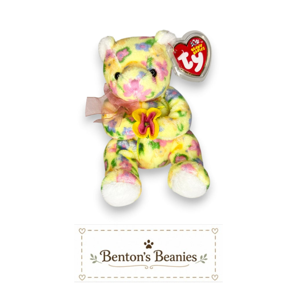 Bloom the Bear TY Beanie Baby | Mint Heart & Tush Tag