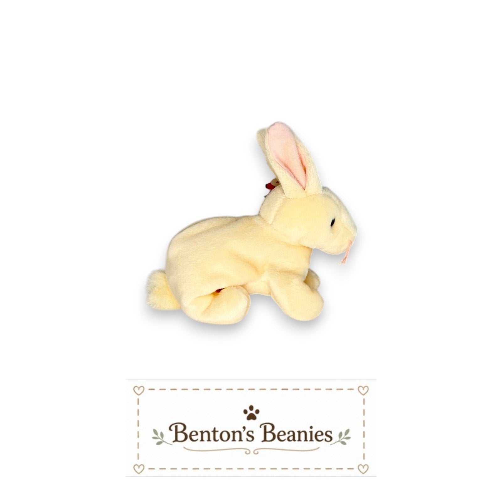 Nibbler the Rabbit TY Beanie Baby | Mint Heart & Tush Tag