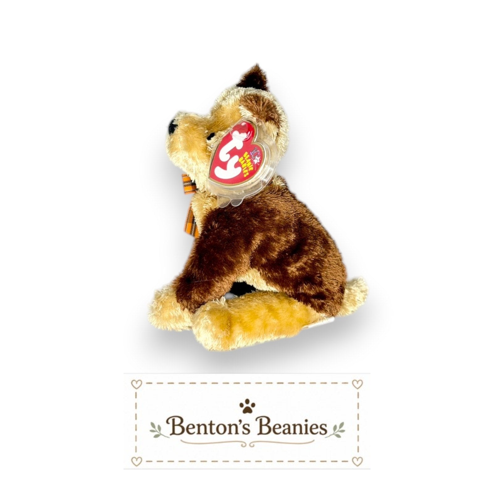 Fidget the Dog TY Beanie Baby | Mint Heart & Tush Tag