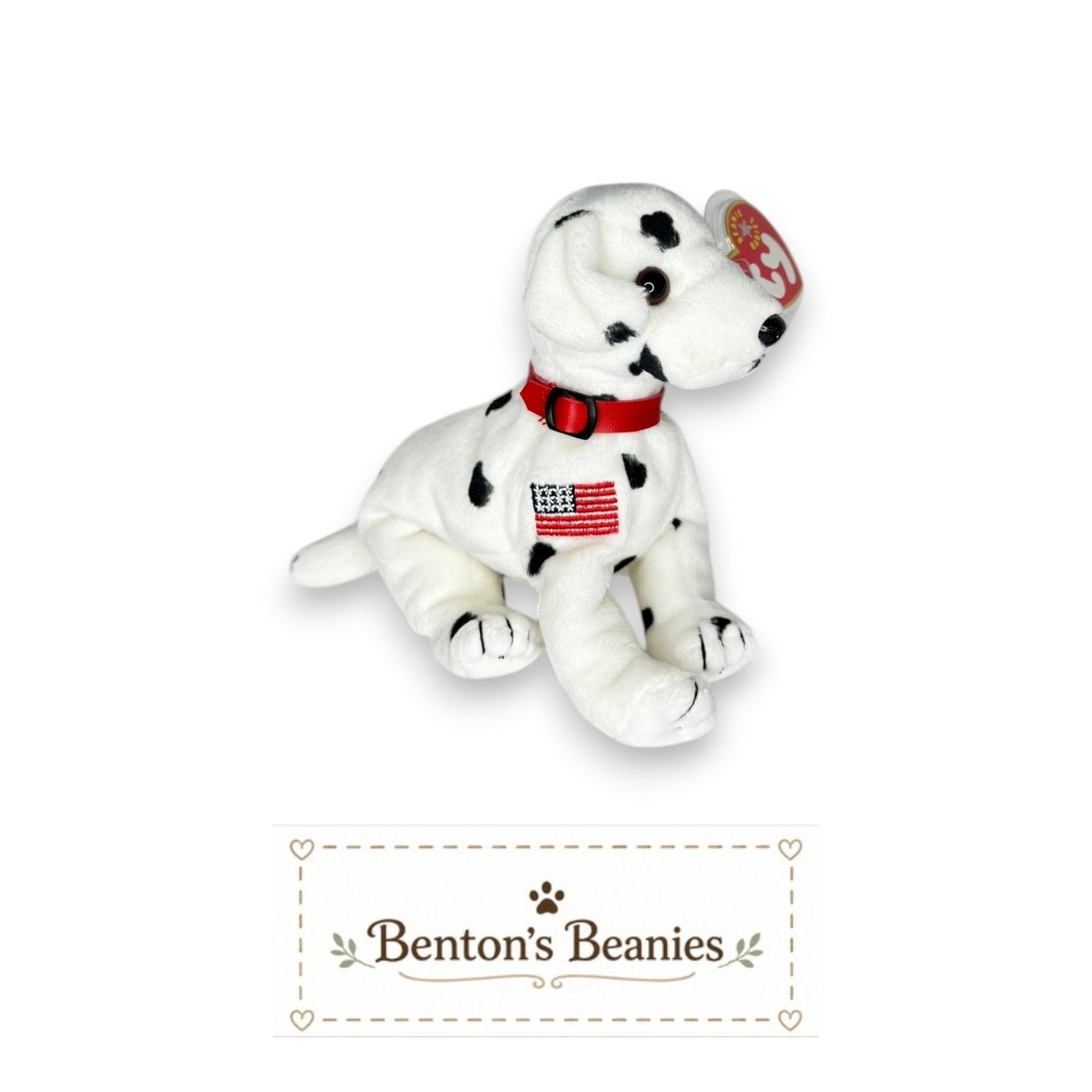 Rescue the Dalmatian TY Beanie Baby | Mint Heart & Tush Tags