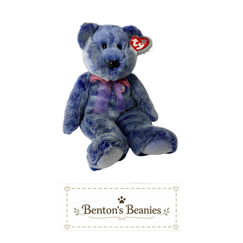 Periwinkle Bear TY Beanie Buddies | Mint Heart & Tush Tags
