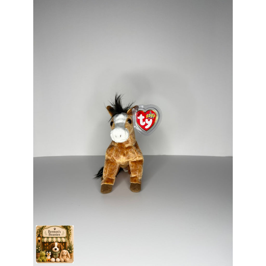 Oats the Horse TY Beanie Baby | Mint Heart & Tush Tag