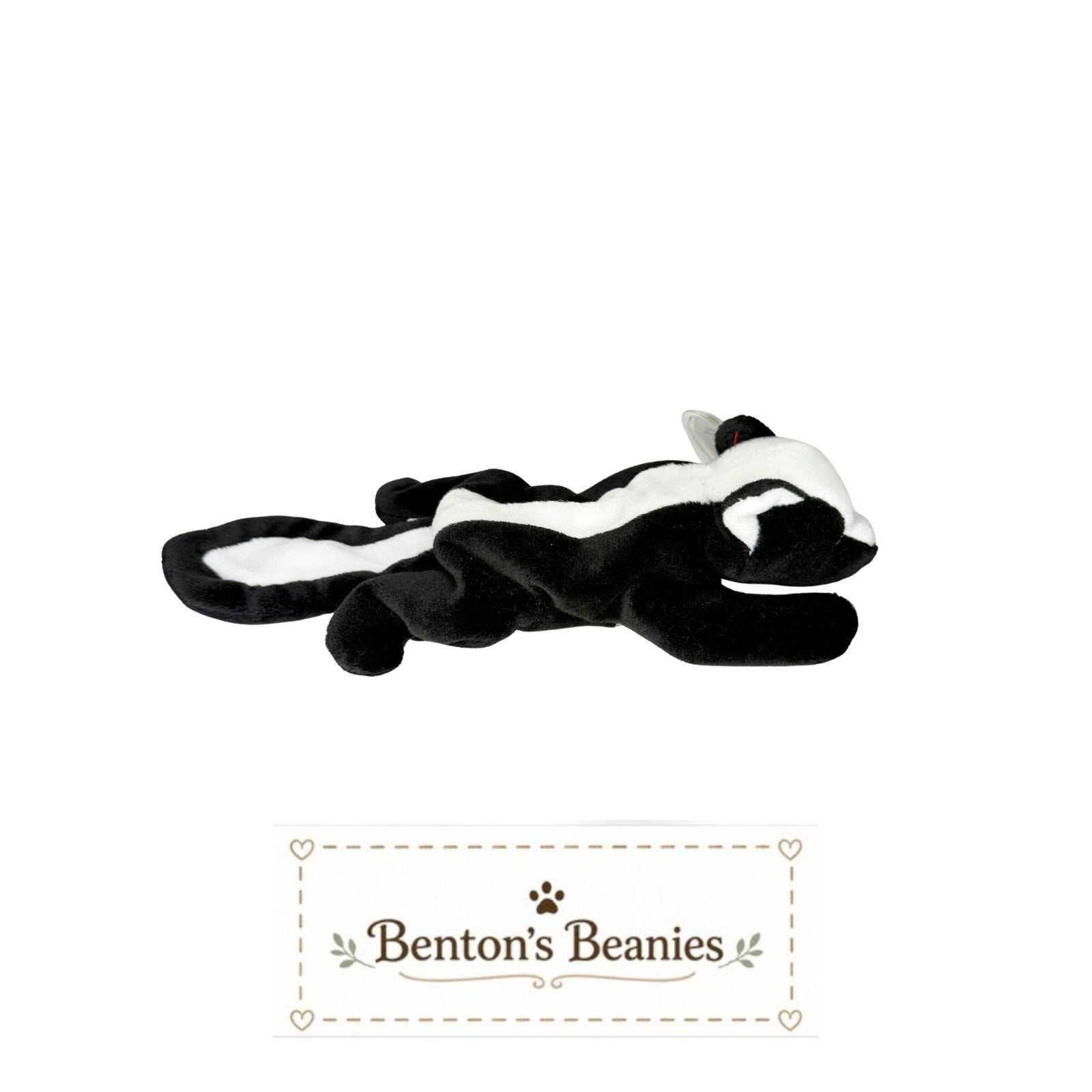 Stinky the Skunk TY Beanie Baby | Mint Heart & Tush Tag