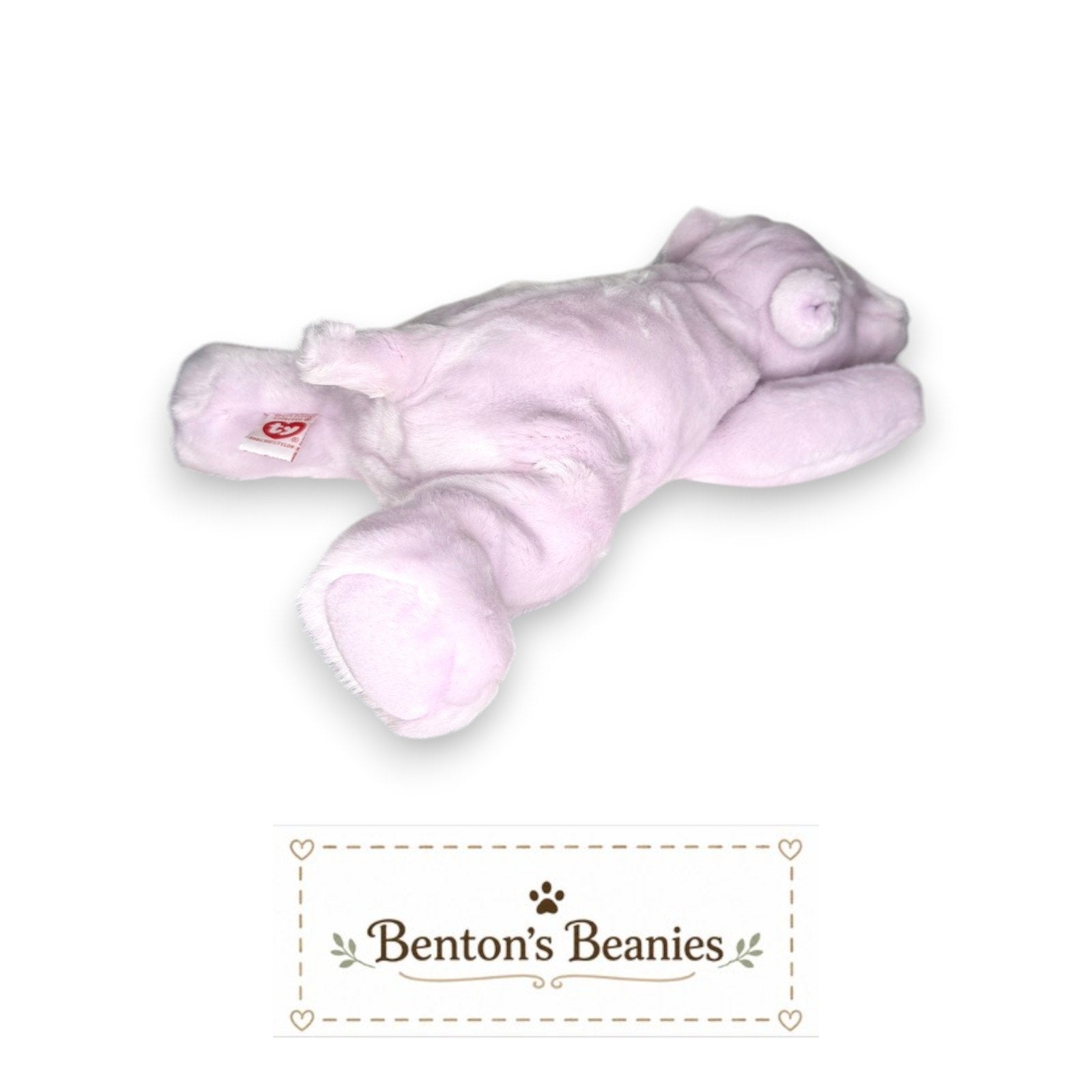 Happy the Hippo TY Beanie Buddies | Mint Heart & Tush Tags