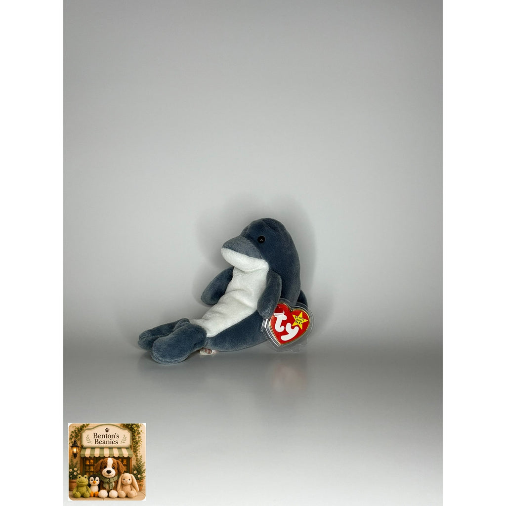 Echo the Dolphin TY Beanie Baby | Mint Heart & Tush Tag