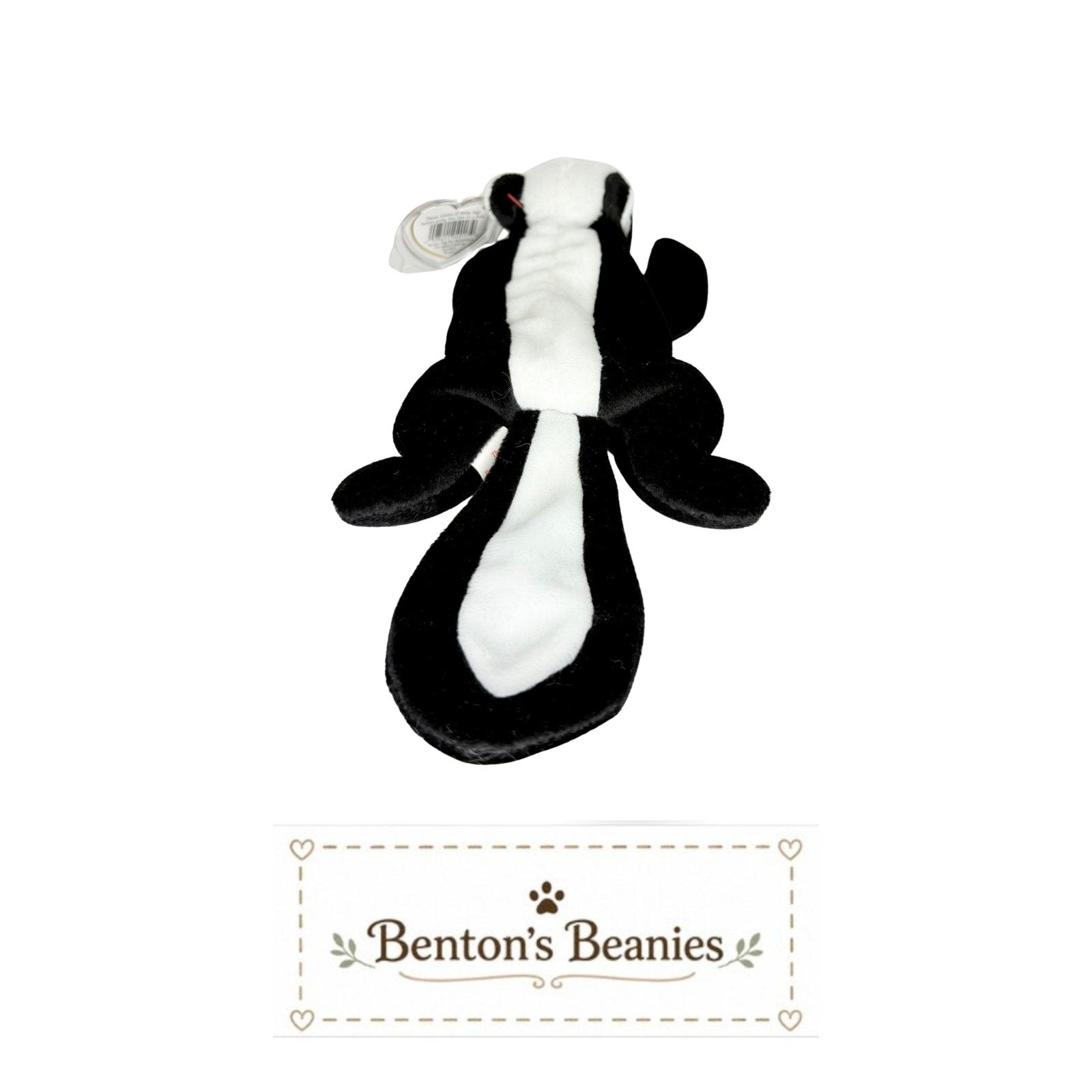 Stinky the Skunk TY Beanie Baby | Mint Heart & Tush Tag