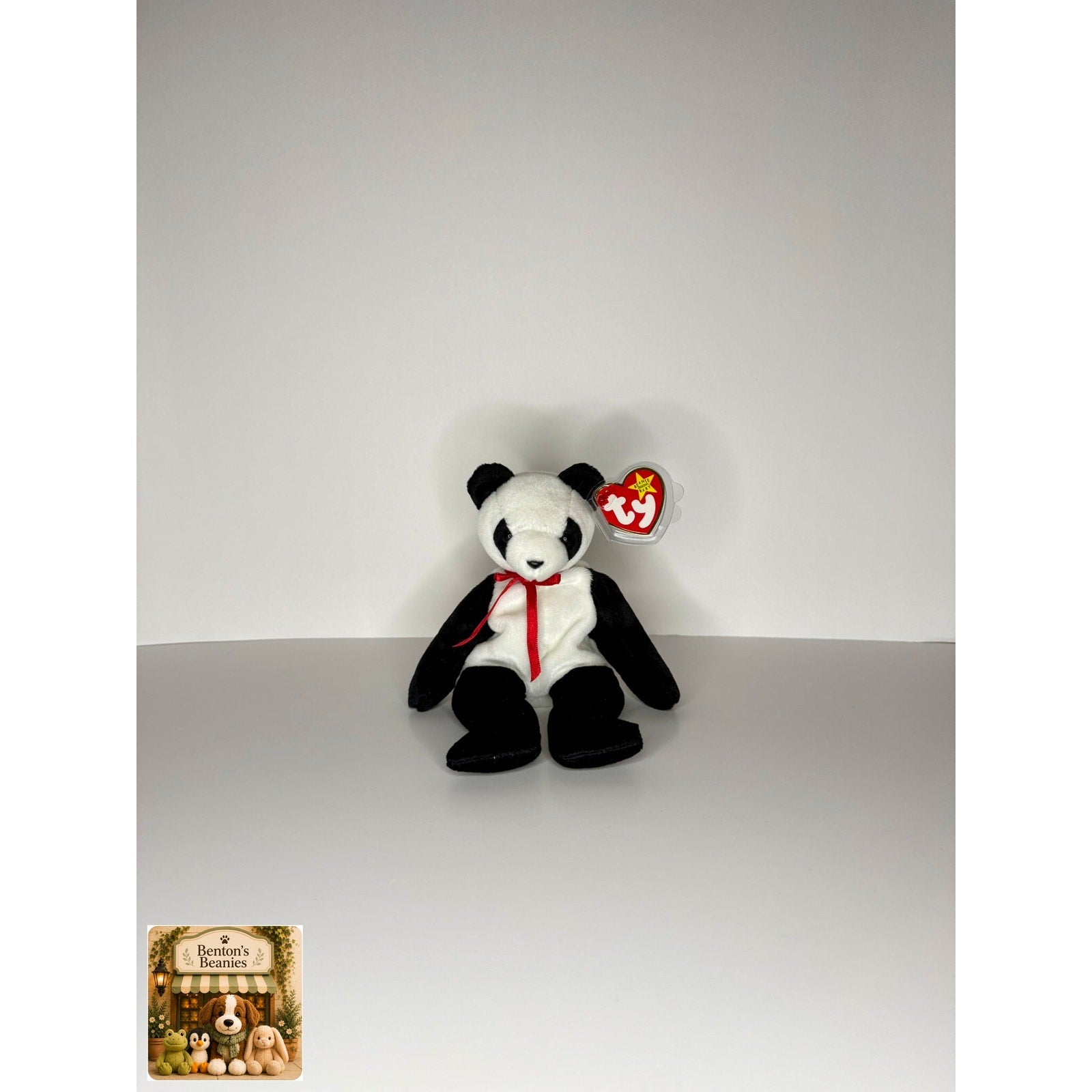 Fortune the Bear TY Beanie Baby | Mint Heart & Tush Tag